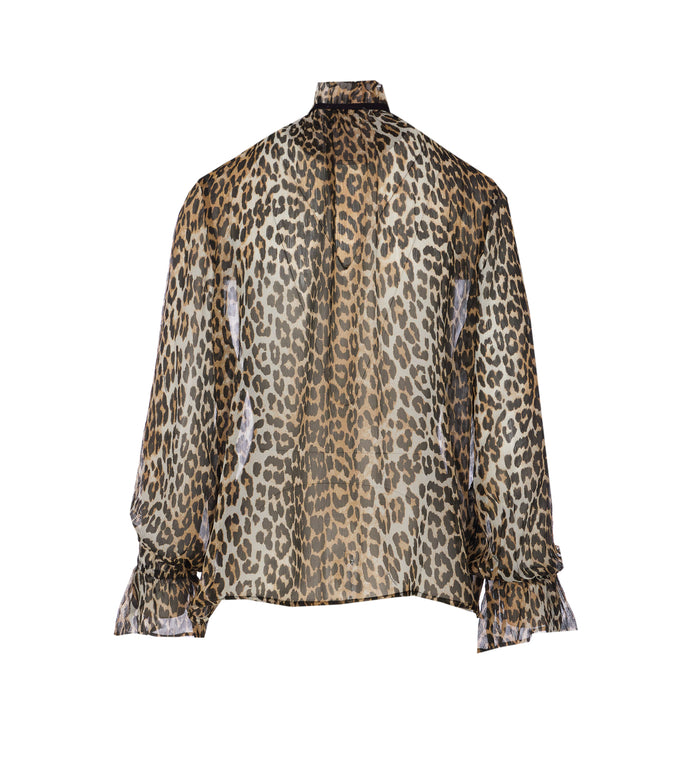 Ganni Shirts Brown Viscose