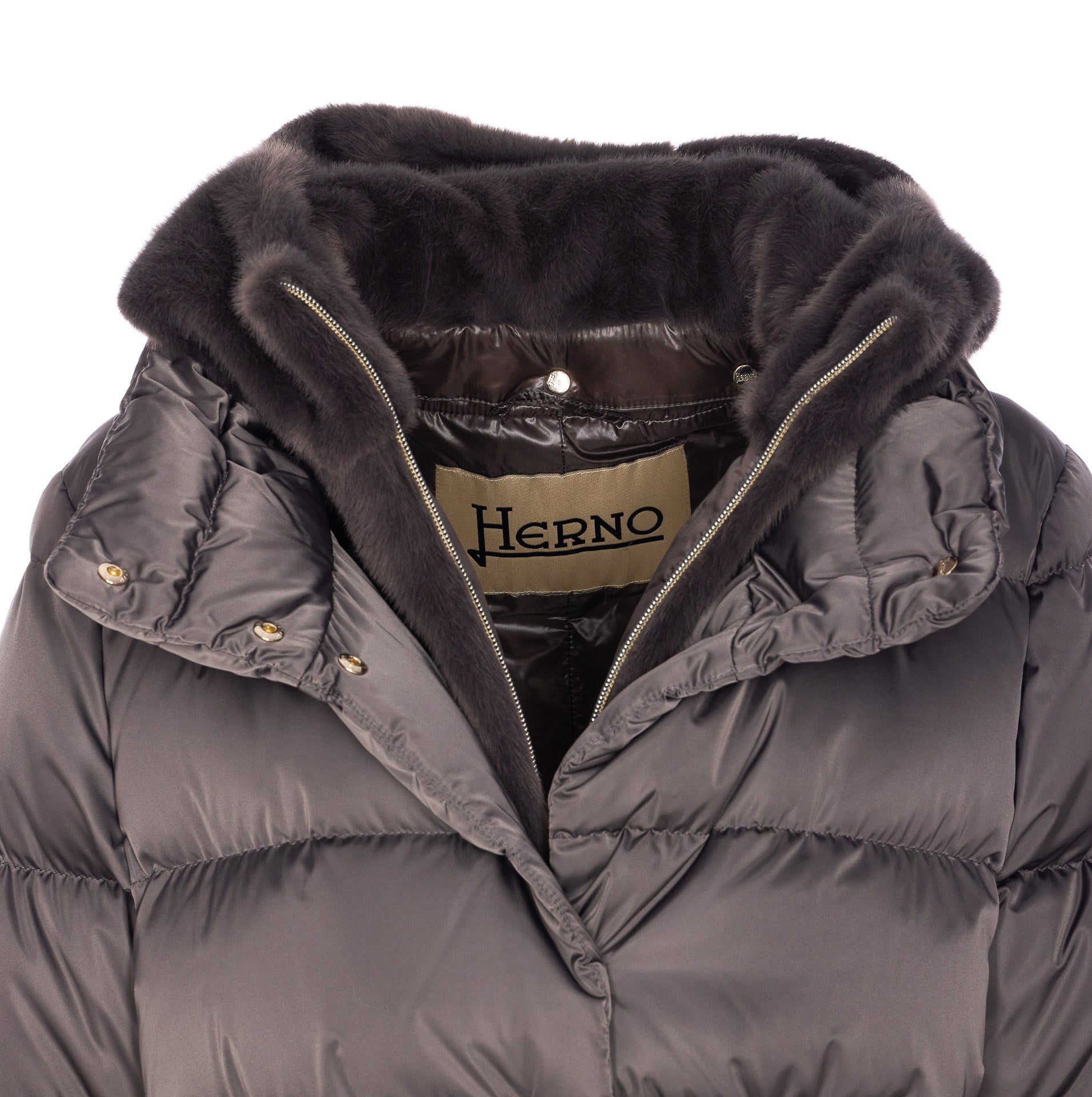 Herno Coats Grey Polyester