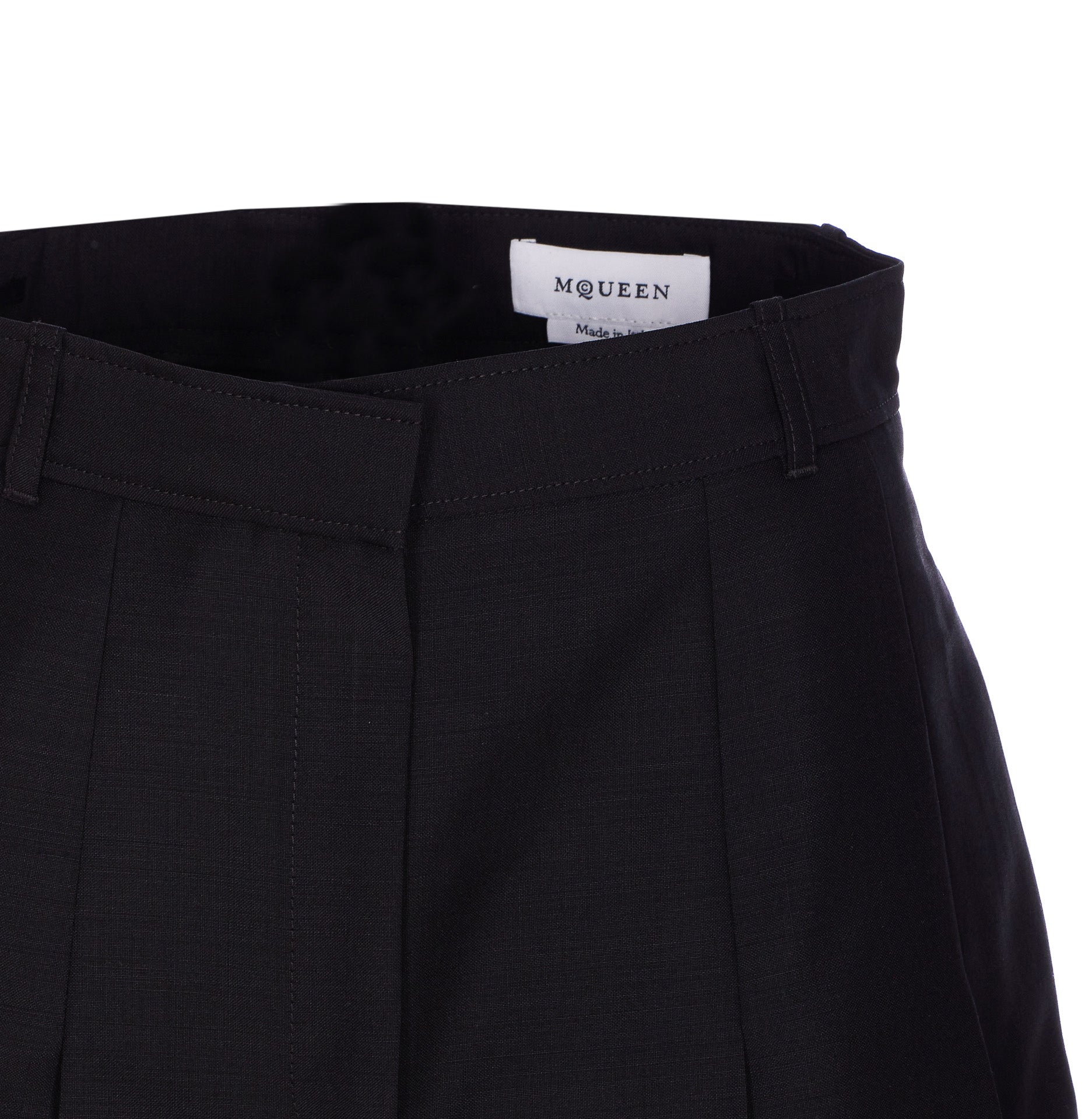 Alexander Mcqueen Shorts Black Wool