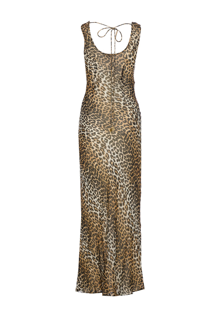 GANNI Dresses Brown Viscose