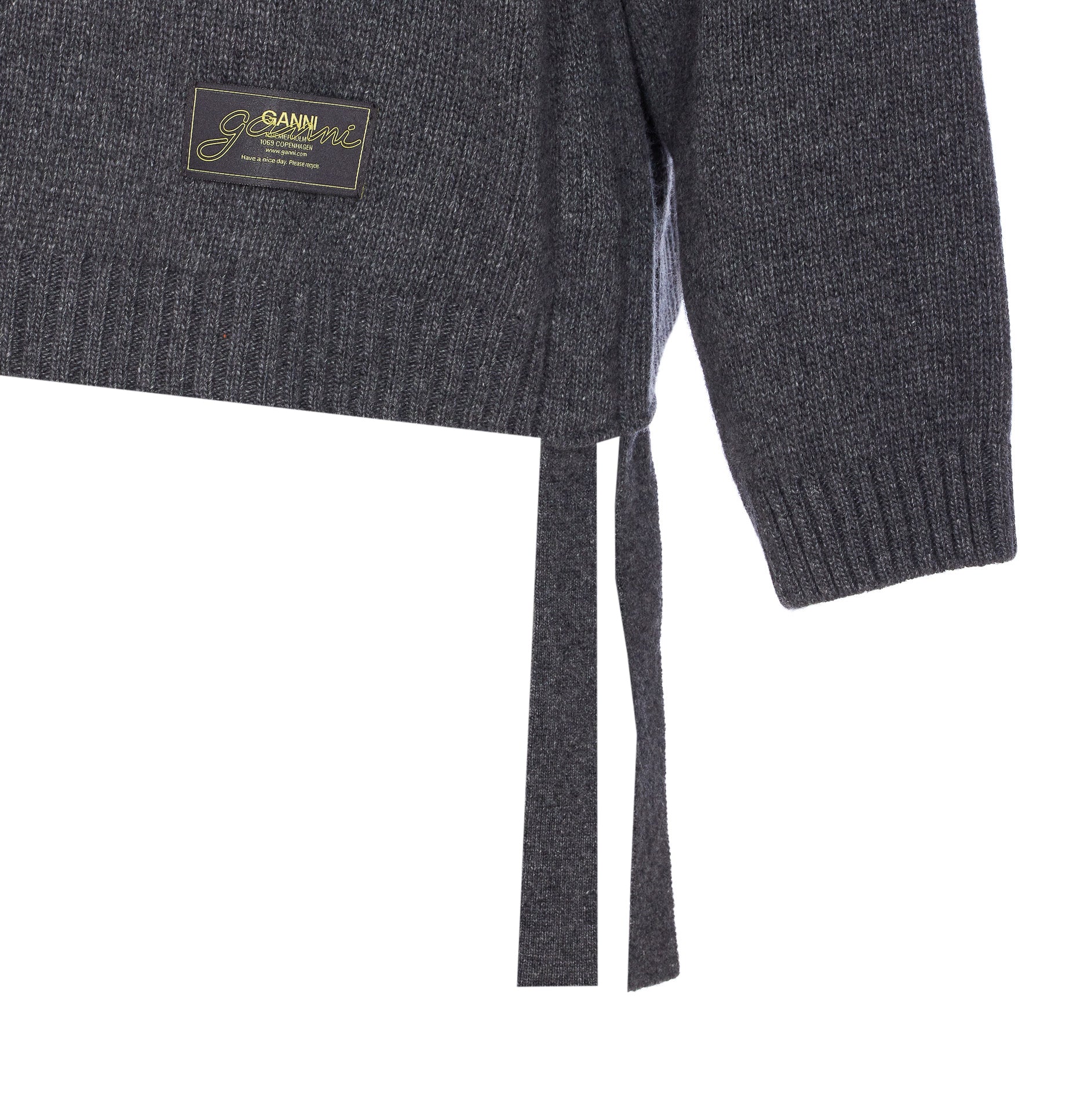 Ganni Sweaters Grey Recycled Wool
