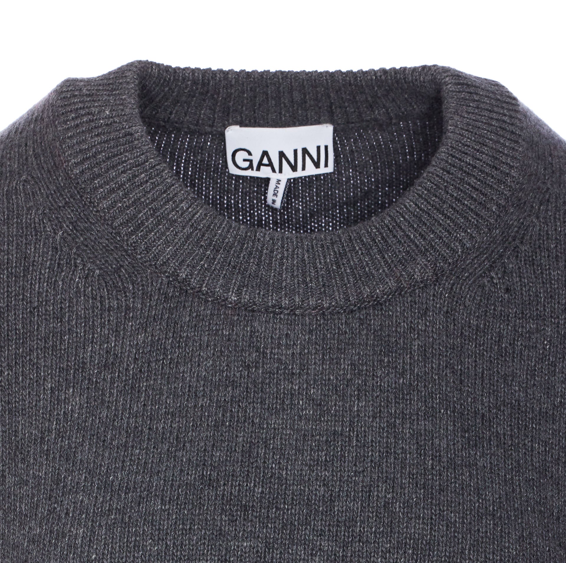 Ganni Sweaters Grey Recycled Wool