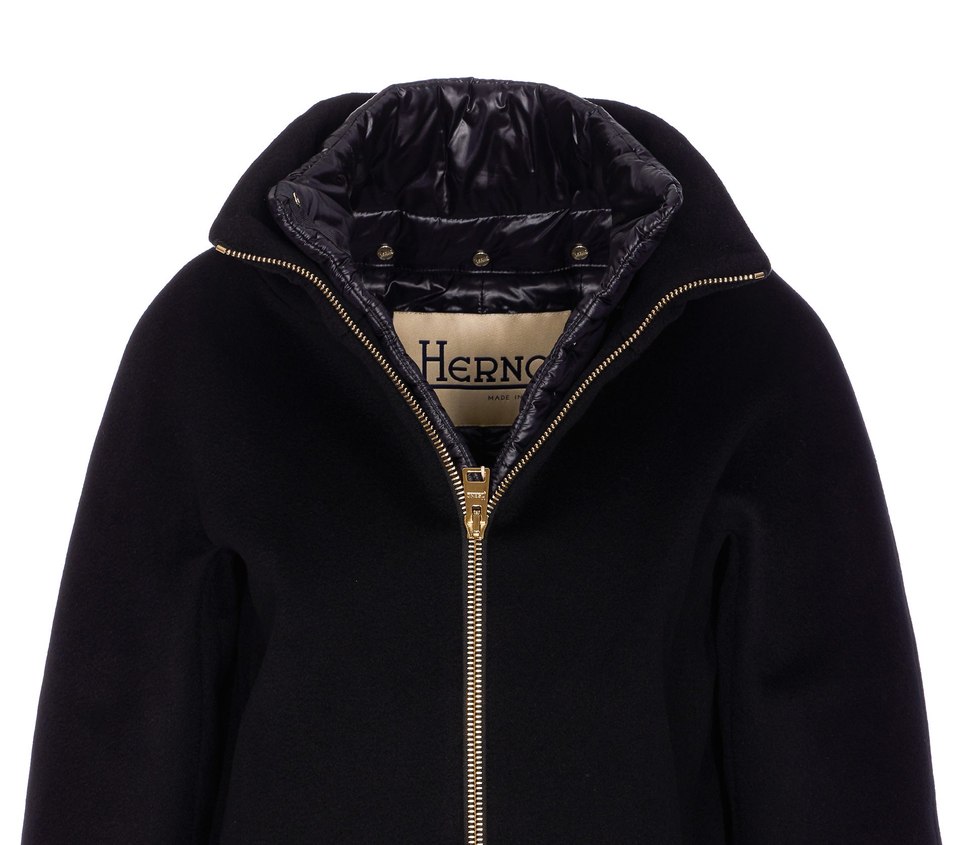 Herno Coats Black Virgin Wool