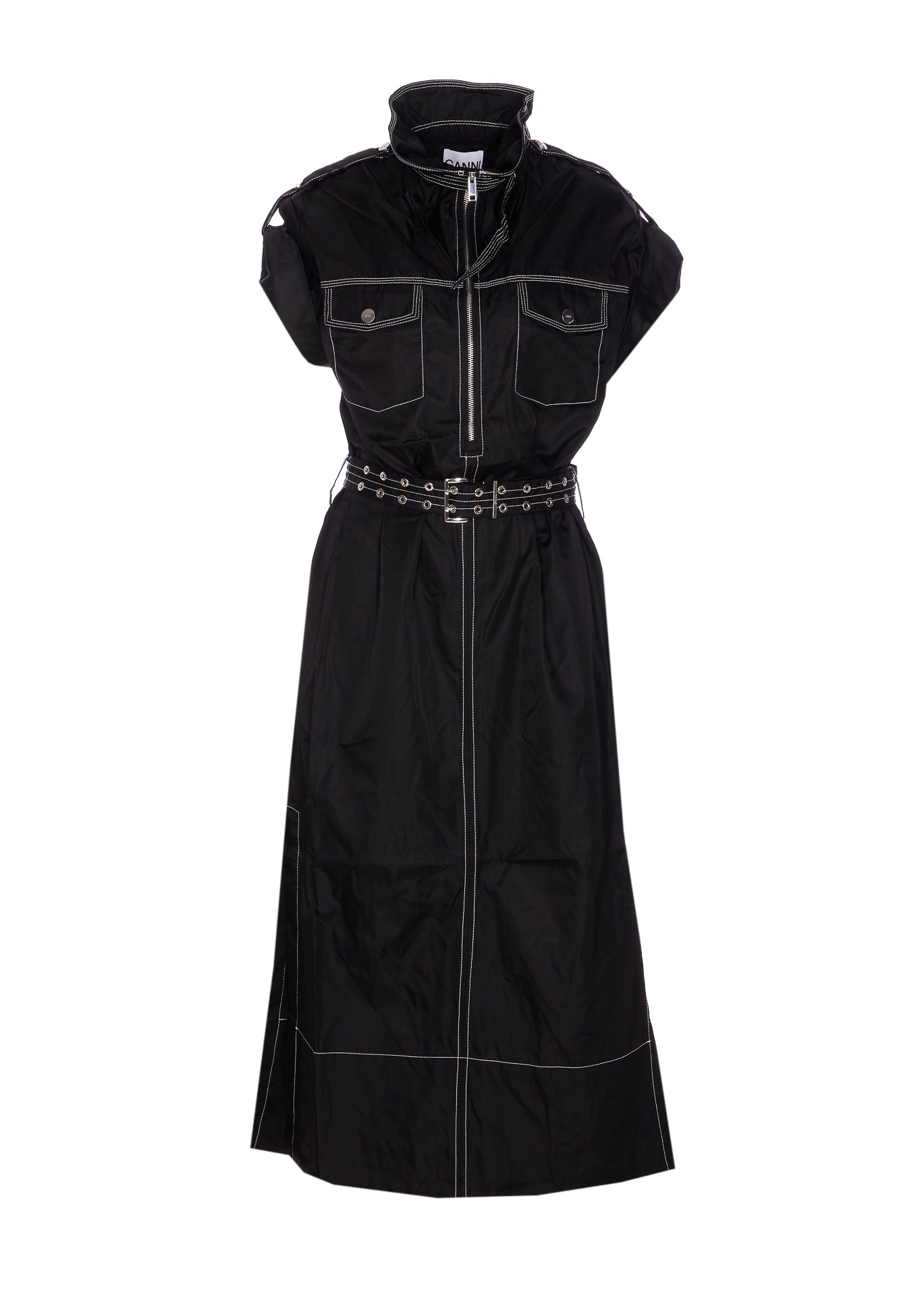 Ganni Dresses Black Recycled Polyamide