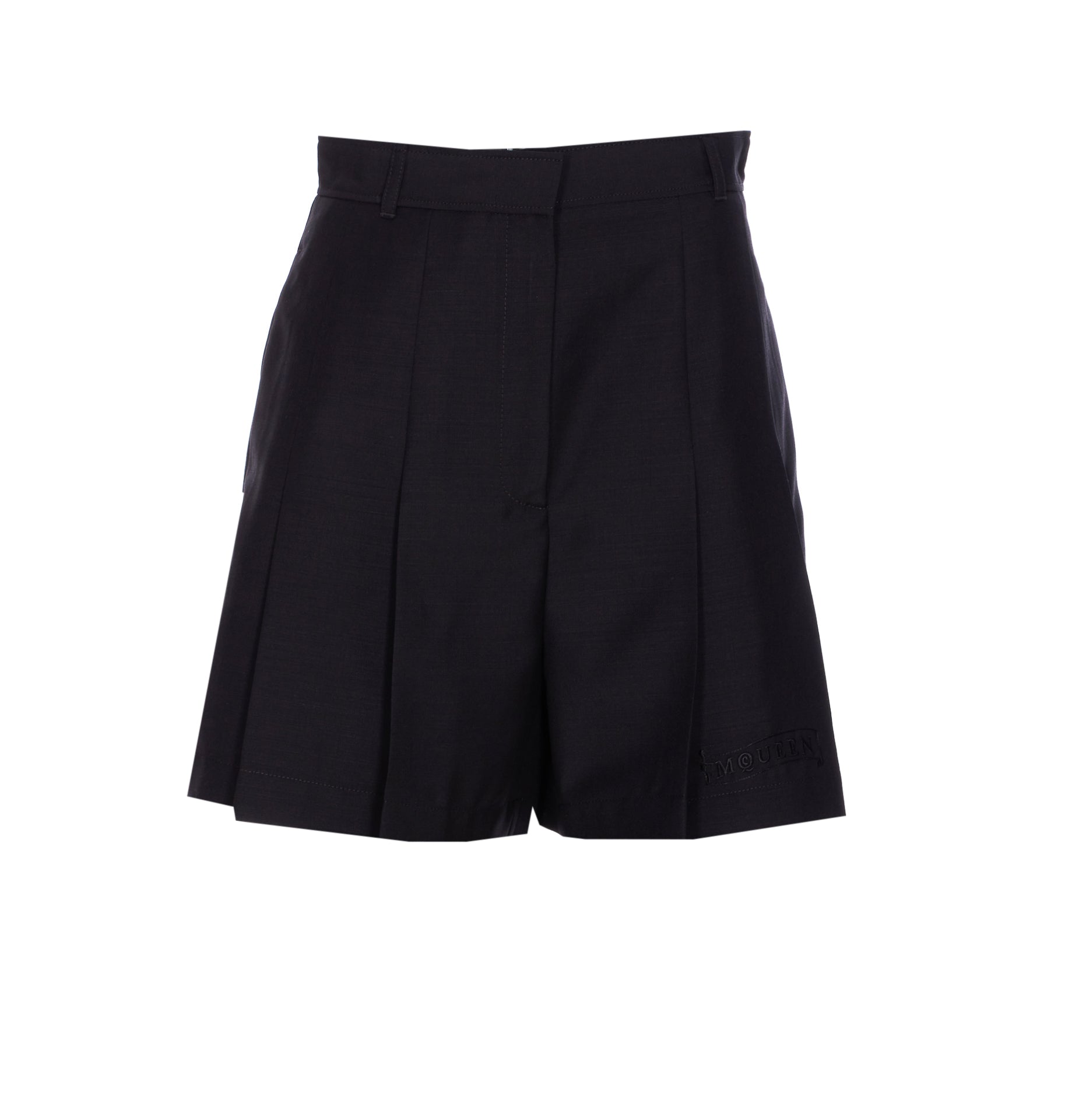 Alexander Mcqueen Shorts Black Wool