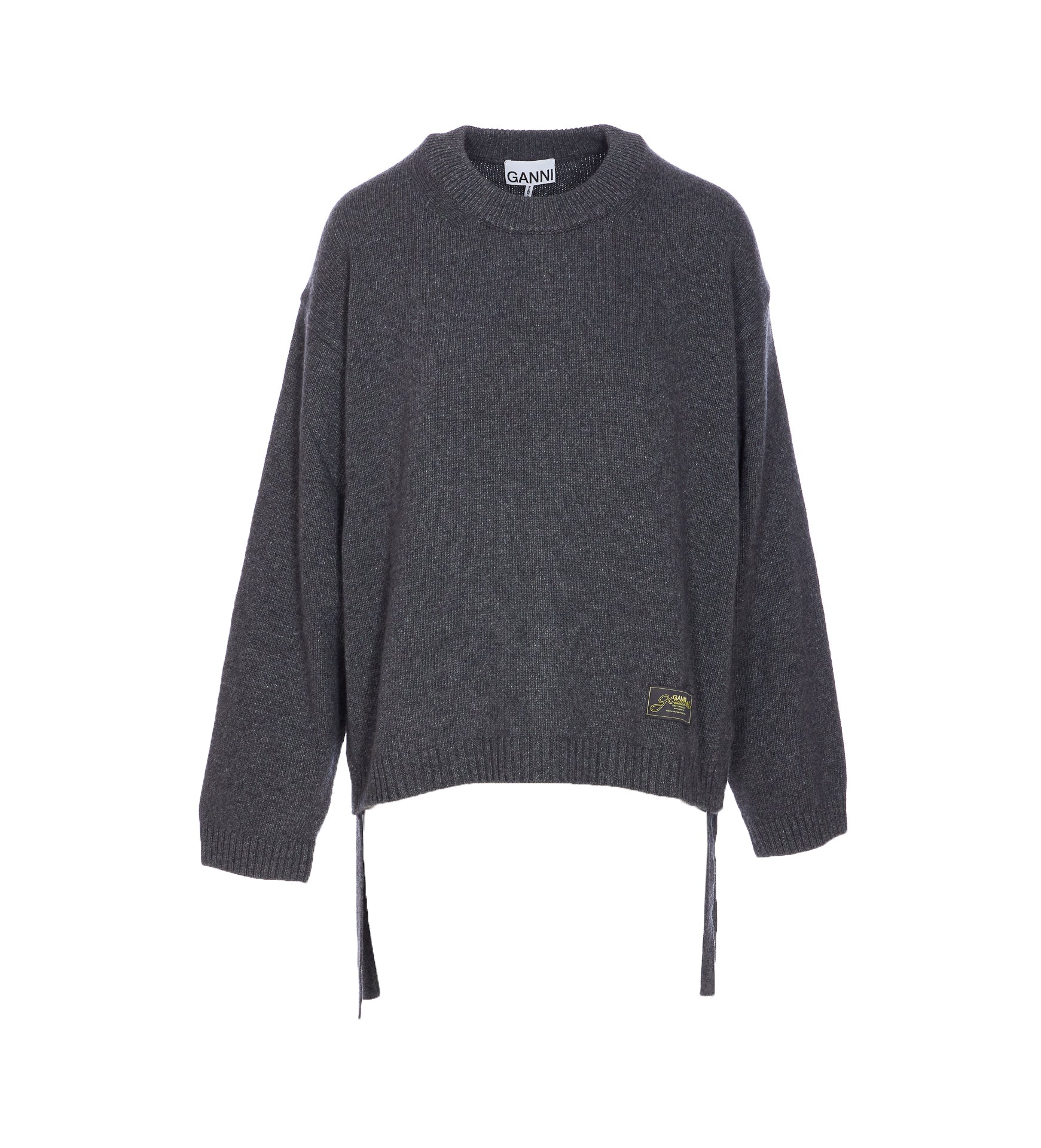 Ganni Sweaters Grey Recycled Wool