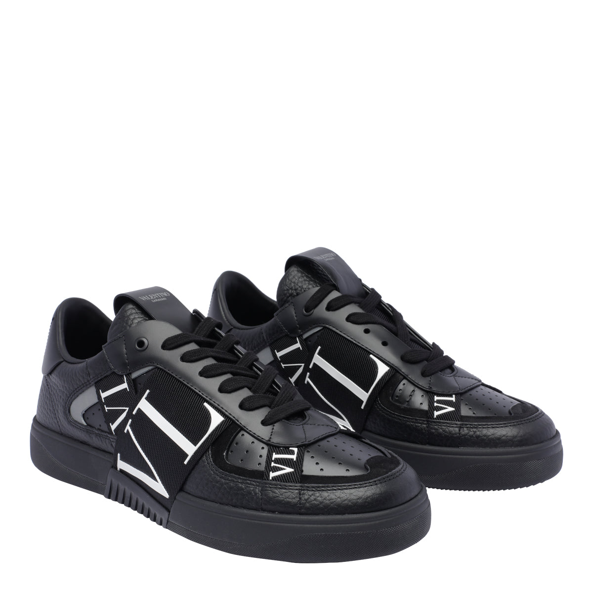 Valentino Garavani Sneakers Black Calf Leather/rubber Sole