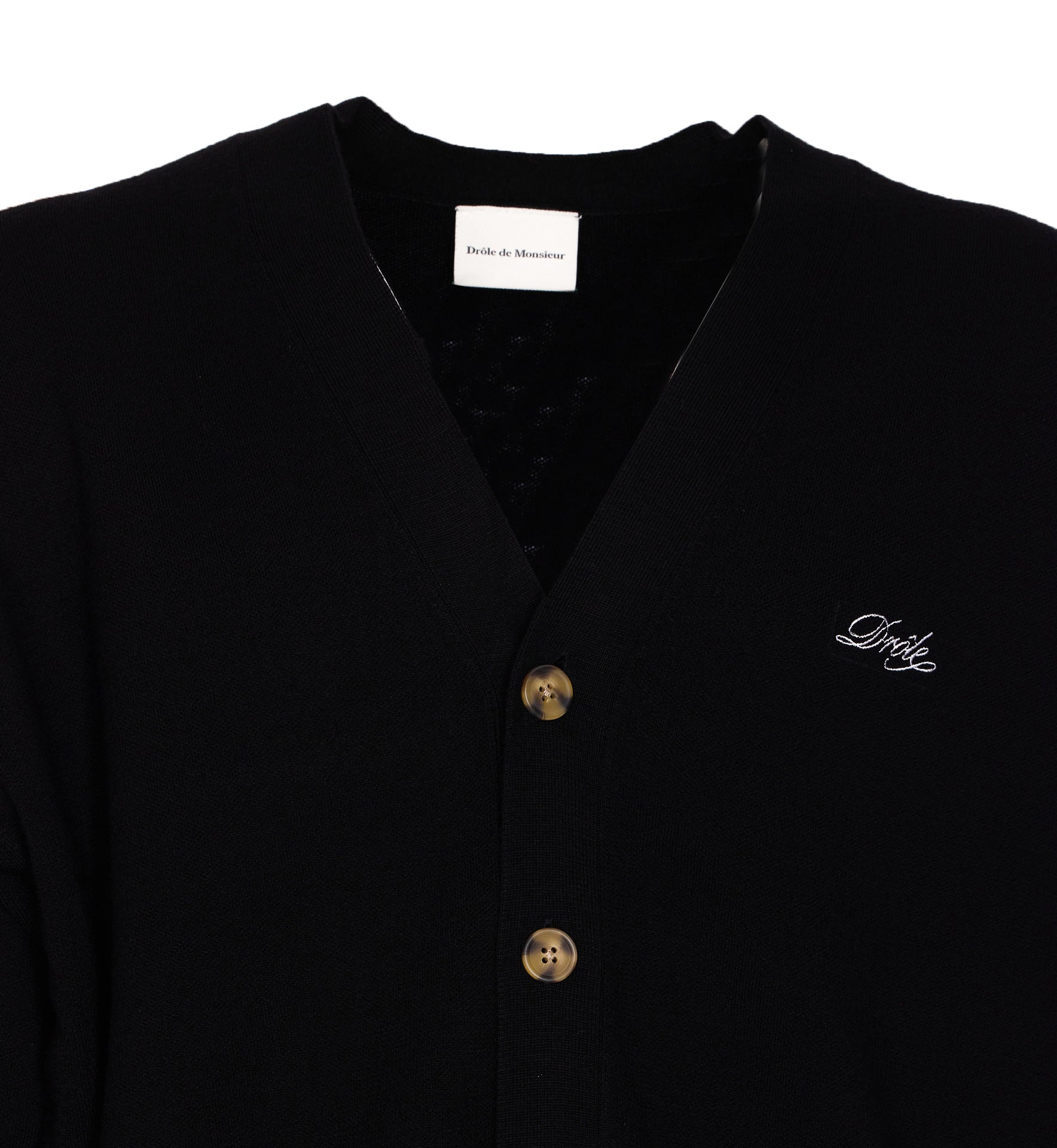 Drole De Monsieur Sweaters Black Merino Wool