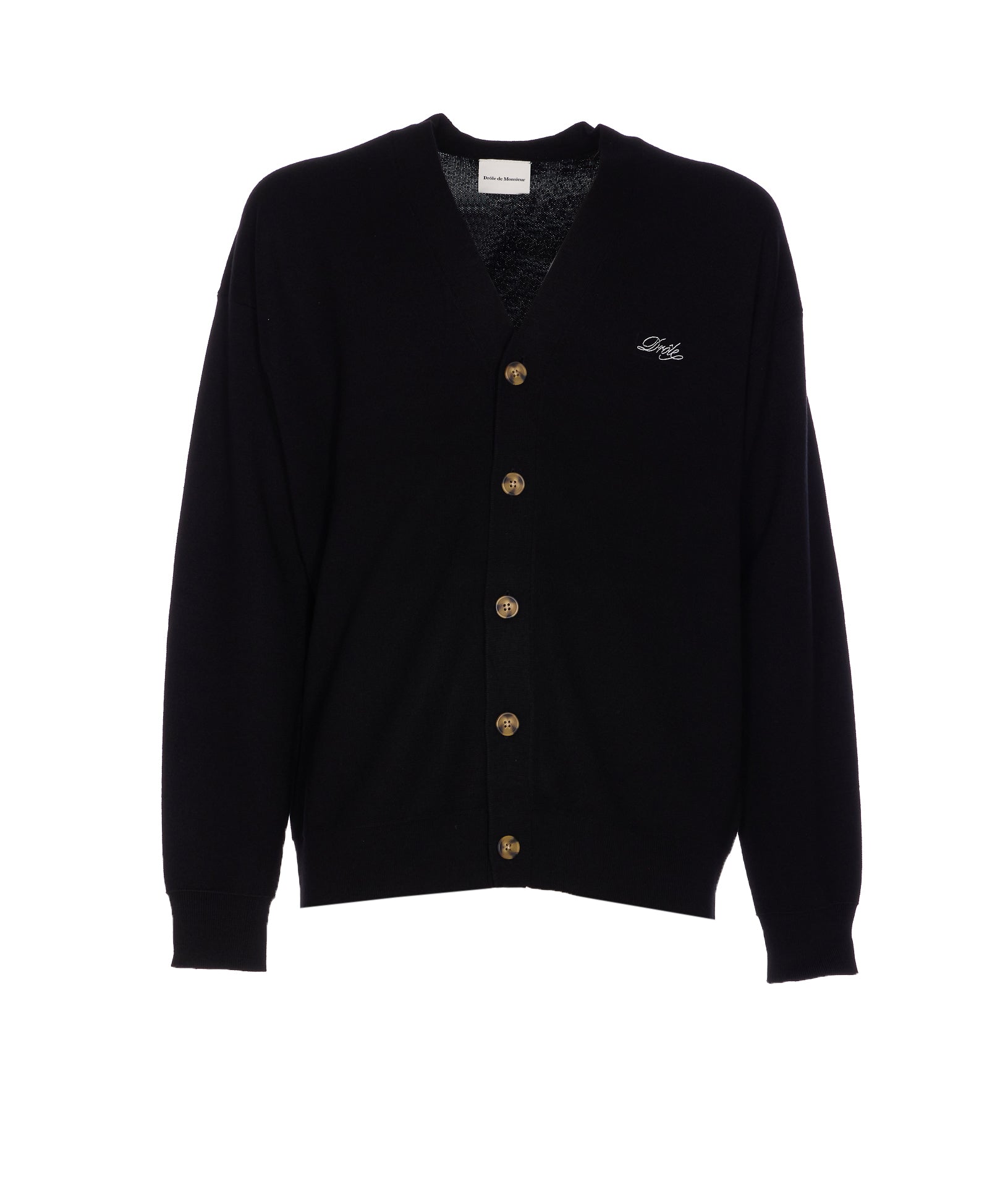 Drole De Monsieur Sweaters Black Merino Wool