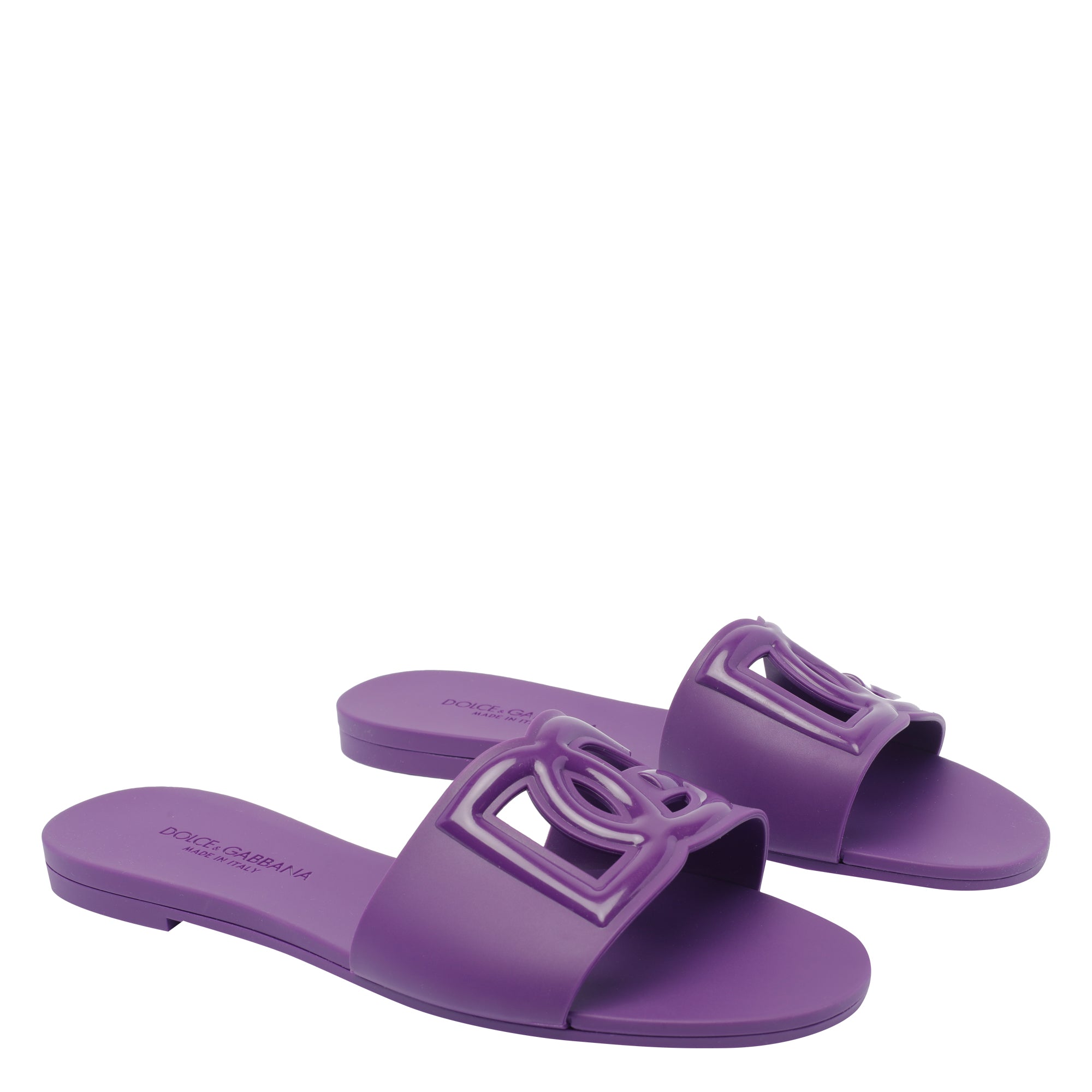 Dolce & Gabbana Sandals Purple Rubber Sole