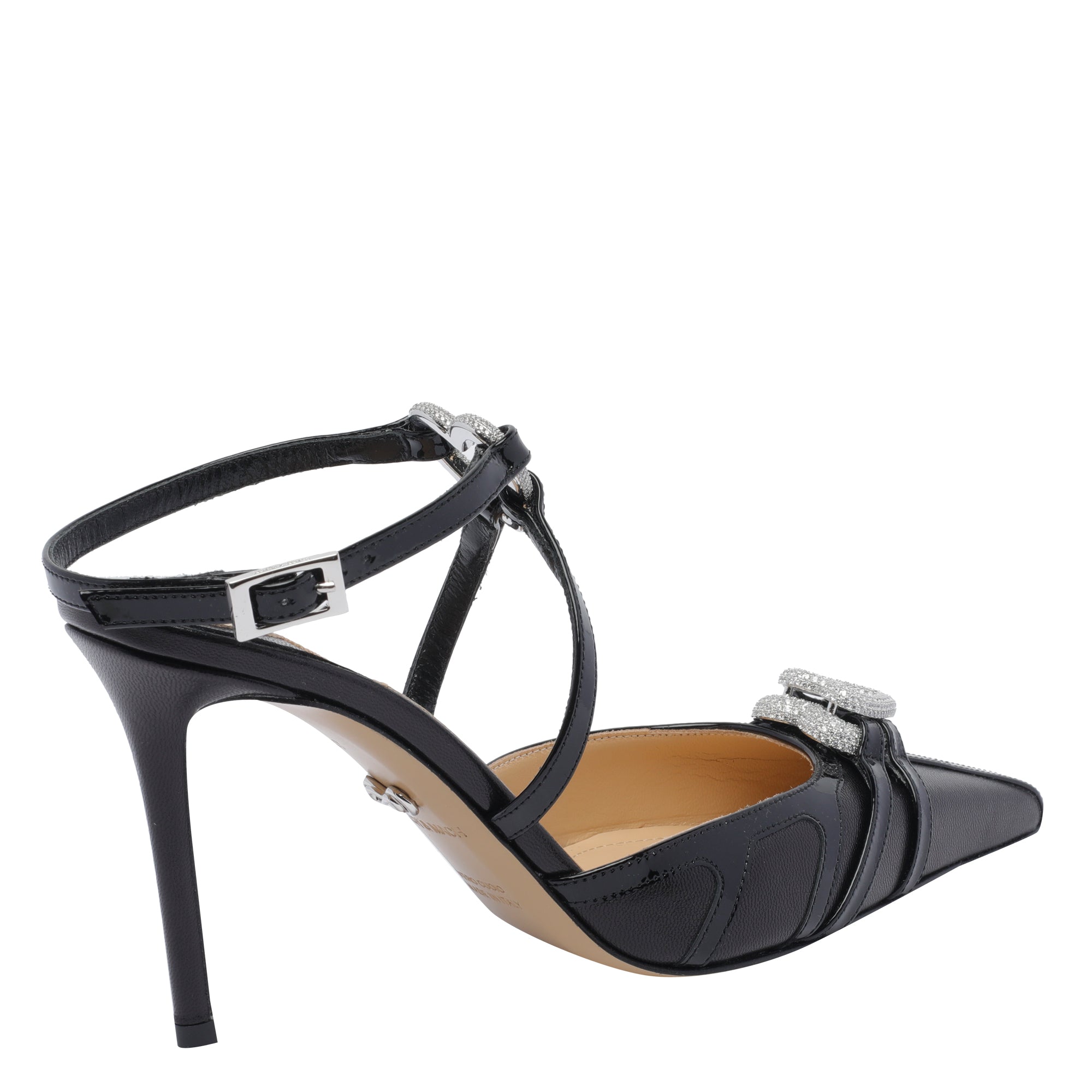 Mach & With Heel Black Calf Leather