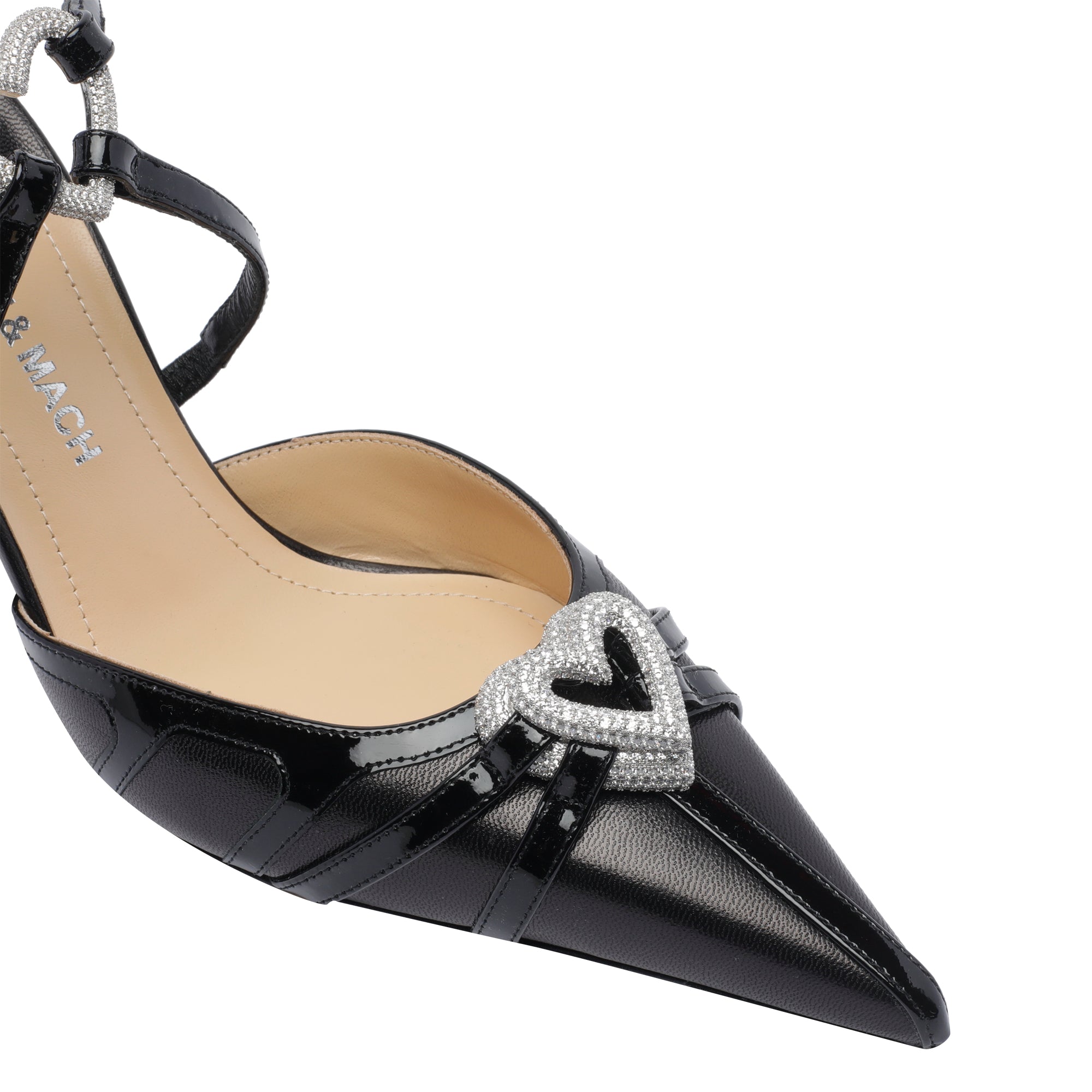 Mach & With Heel Black Calf Leather