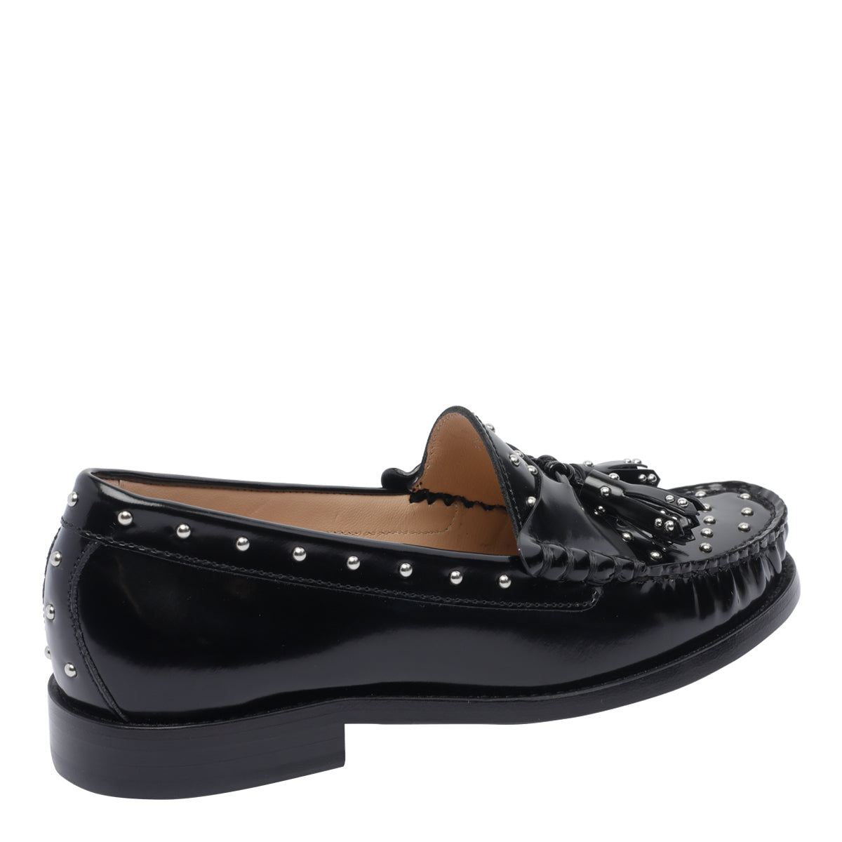 Stuart Weitzman Flat Shoes Black Patent Calf Leather