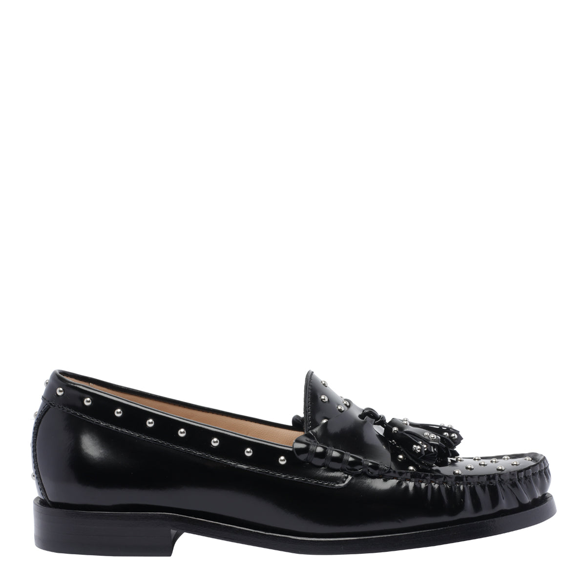 Stuart Weitzman Flat Shoes Black Patent Calf Leather
