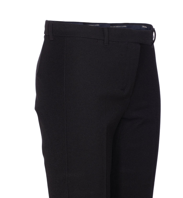 S Max Mara Trousers Black Cotton