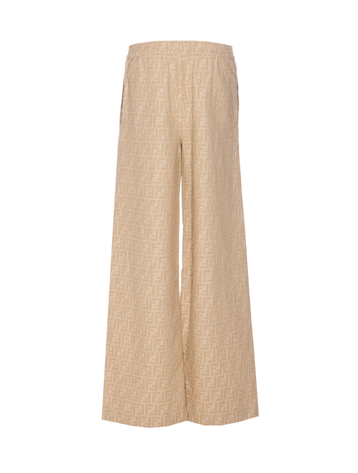 Fendi Trousers Beige Cotton