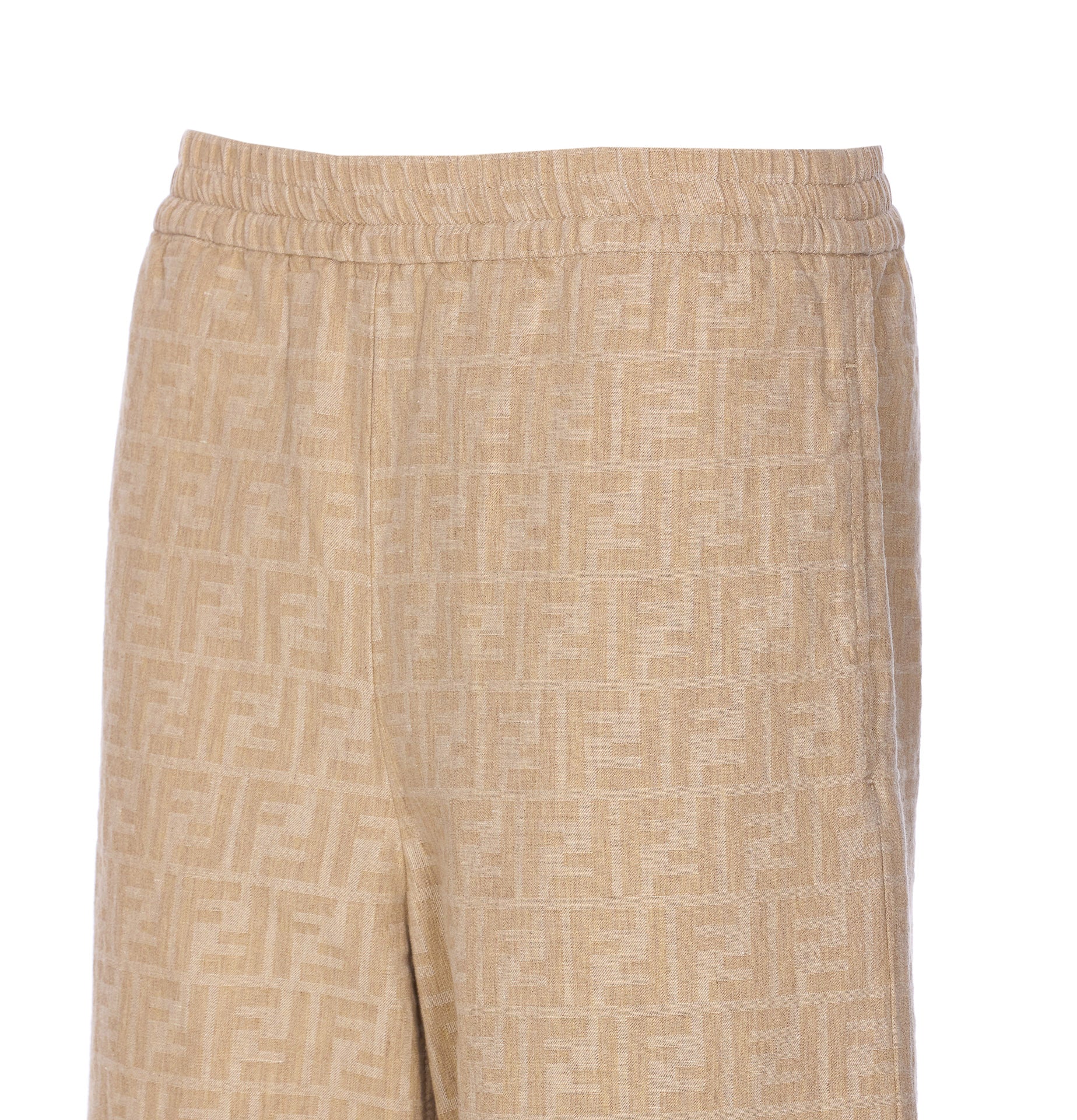 Fendi Trousers Beige Cotton