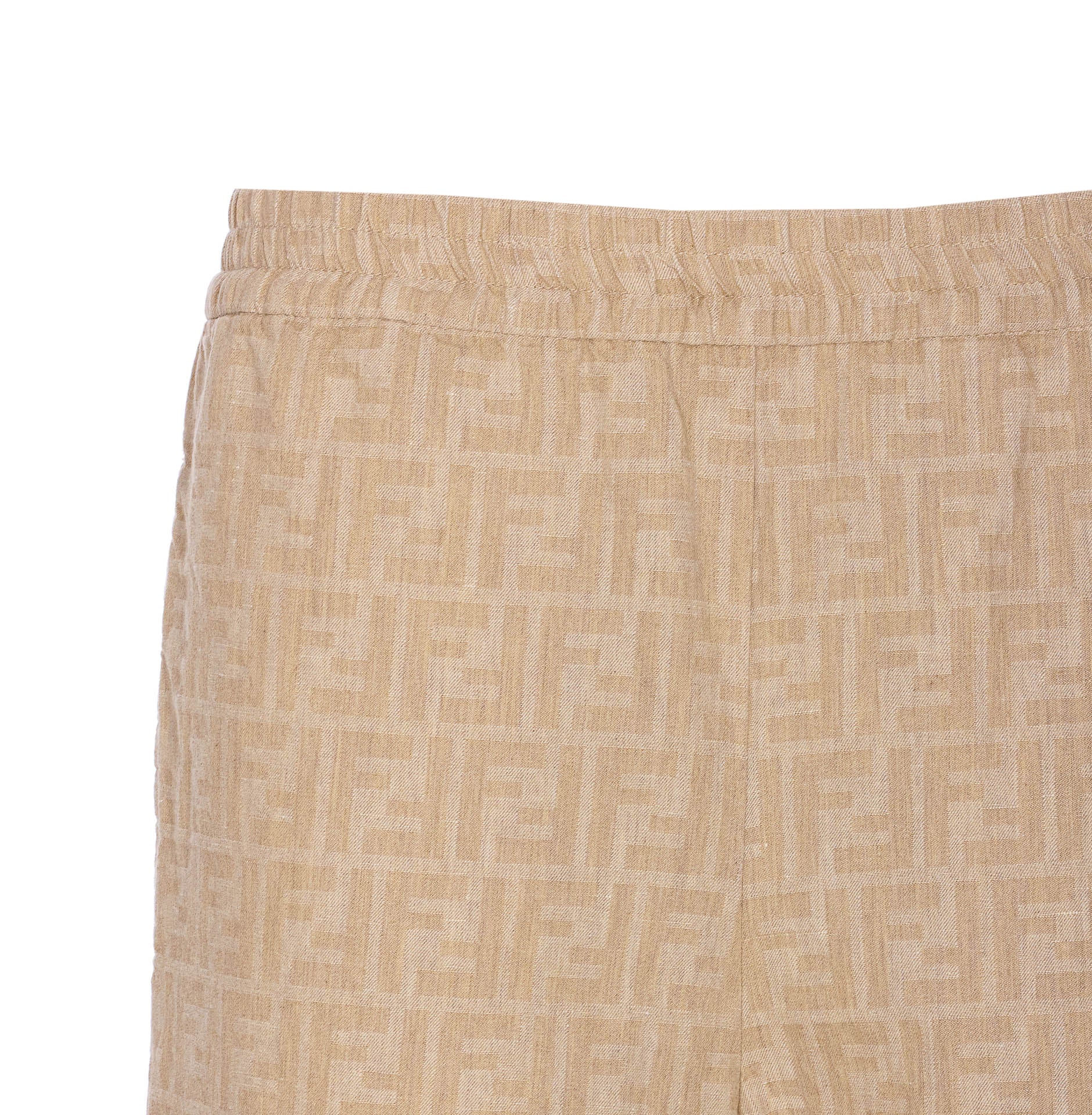 Fendi Trousers Beige Cotton