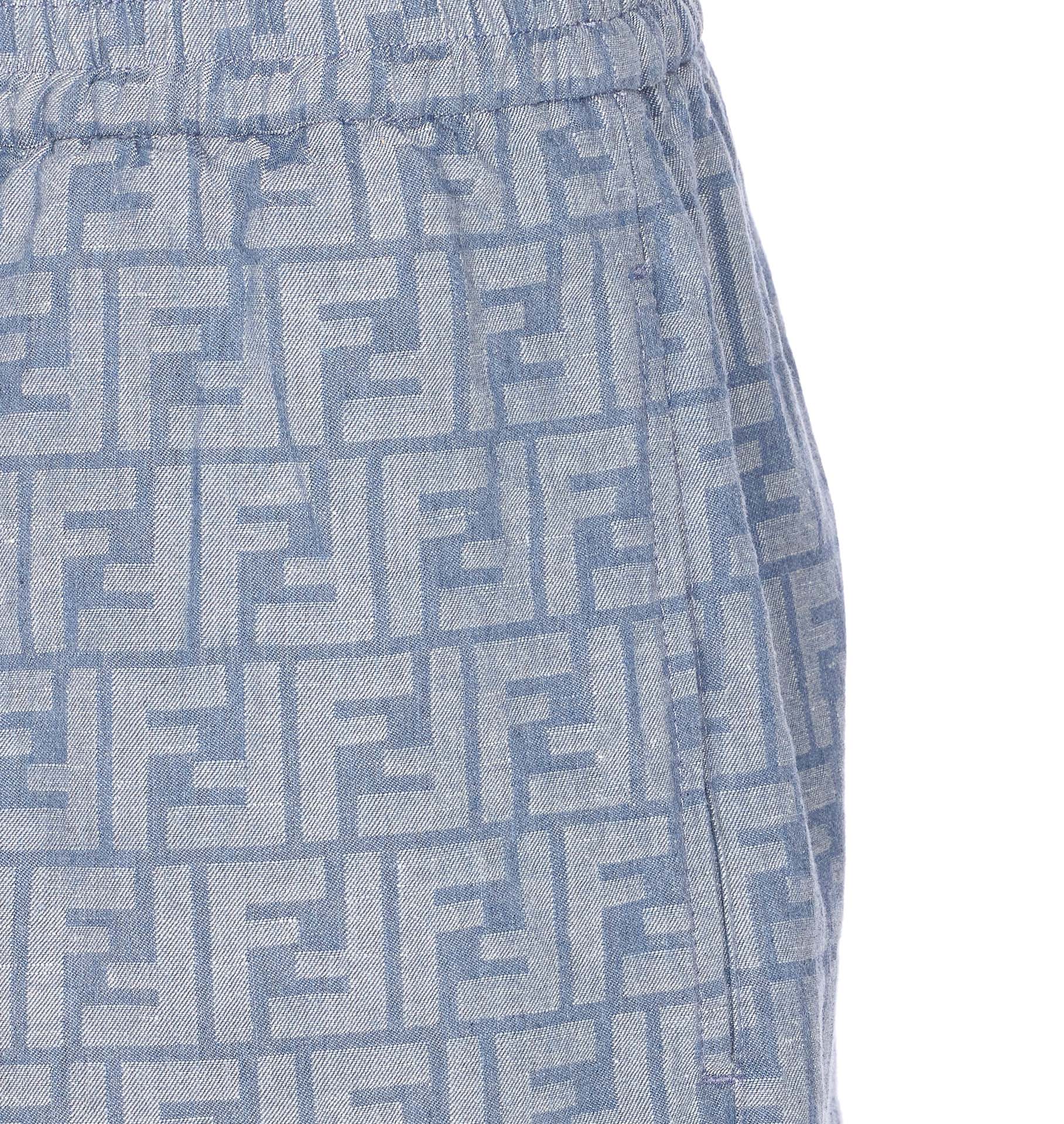 Fendi Shorts Blue Cotton
