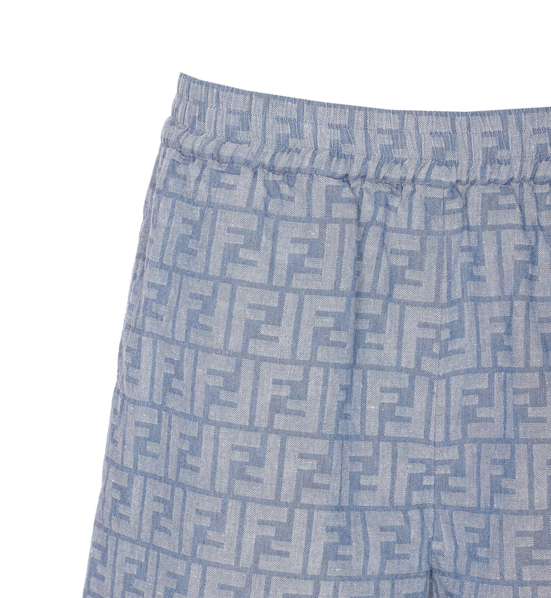 Fendi Shorts Blue Cotton