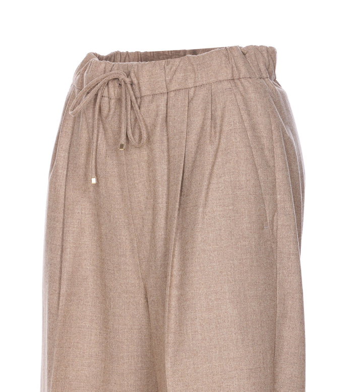 Max Mara Trousers Beige Cashmere