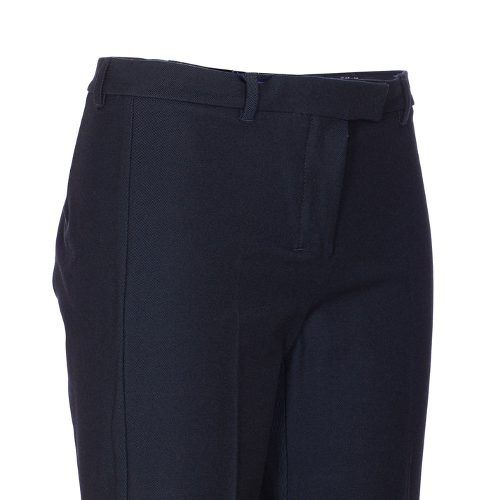 S Max Mara Trousers Blue Cotton