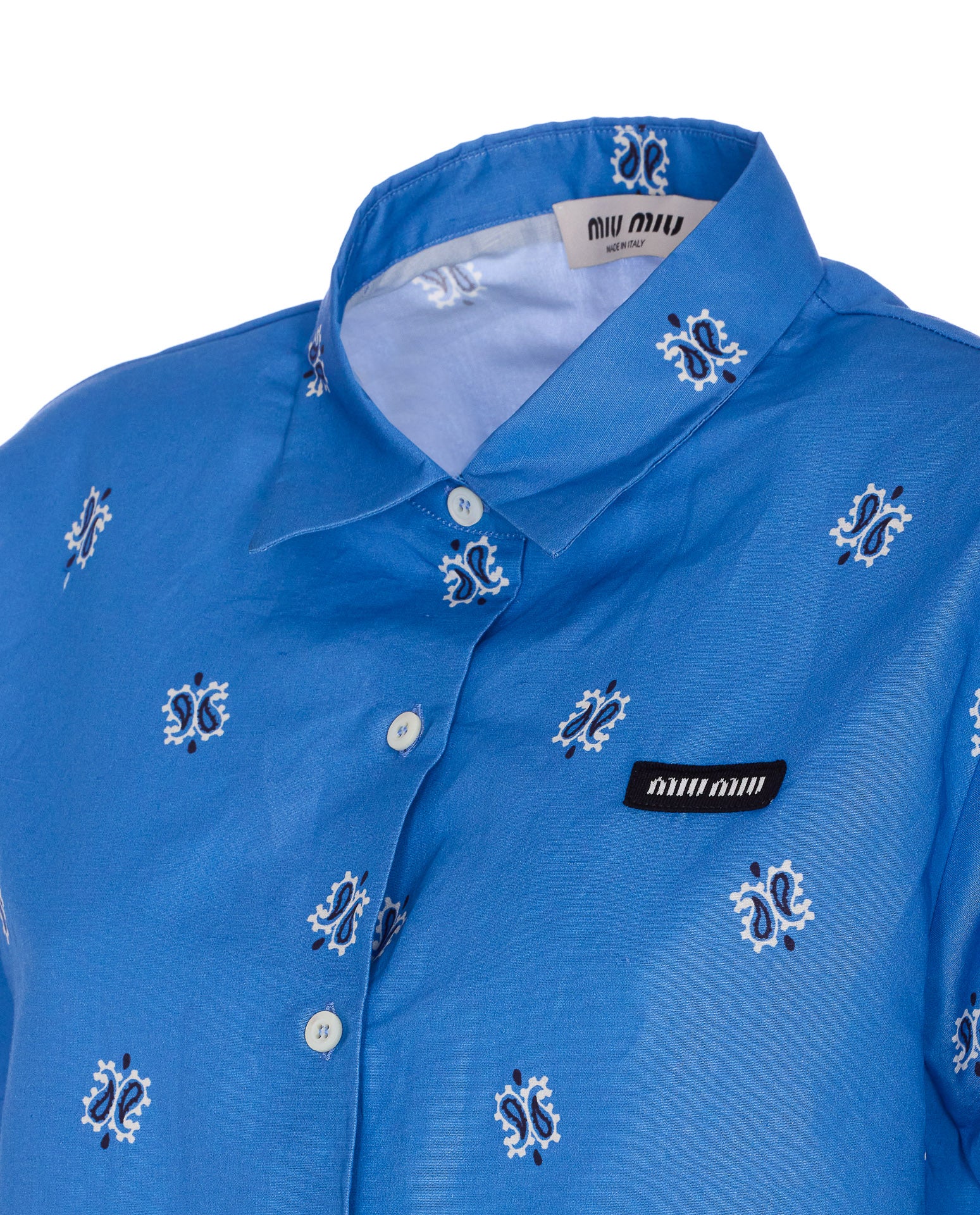 Miu Shirts Blue Cotton