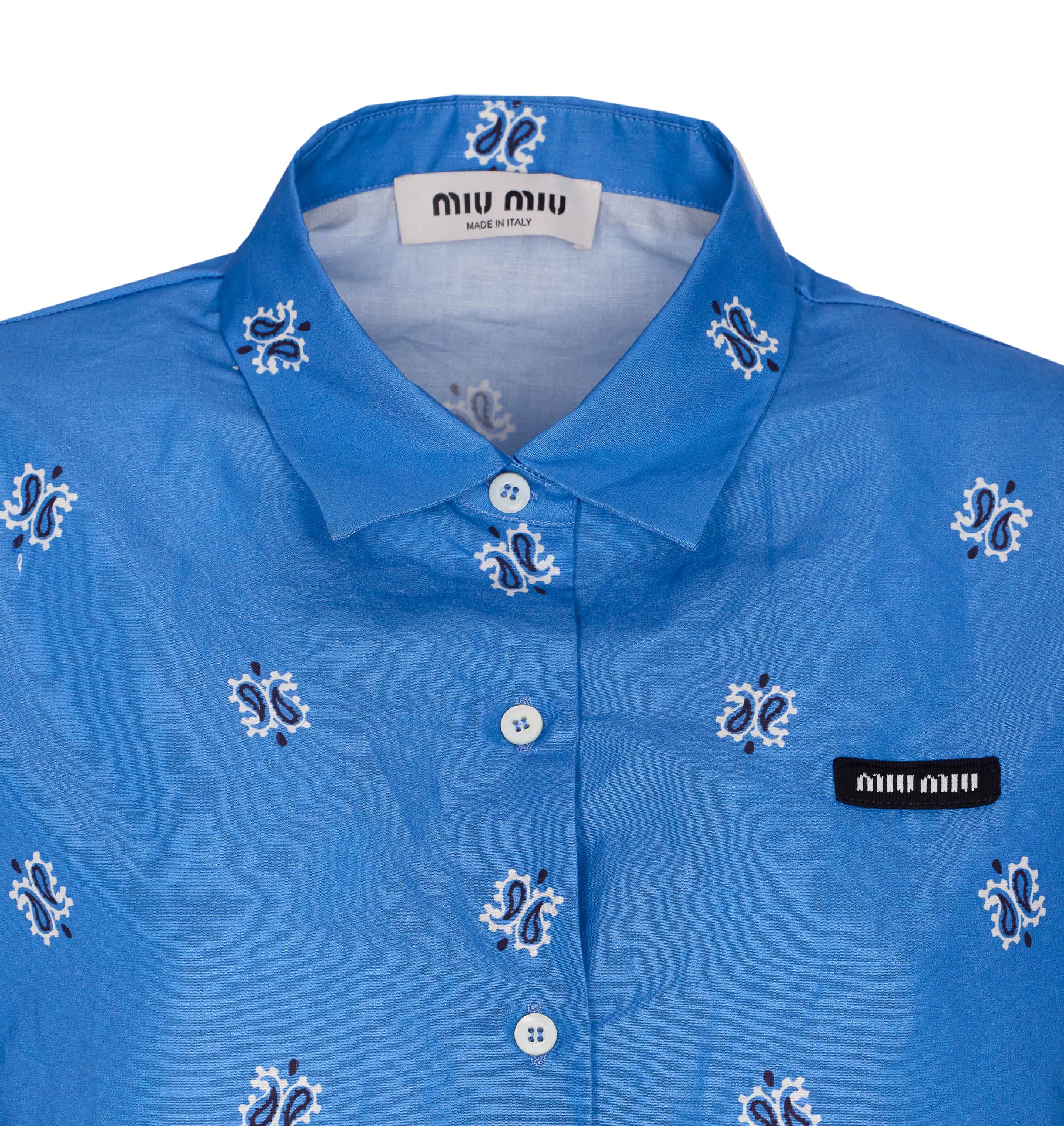 Miu Shirts Blue Cotton