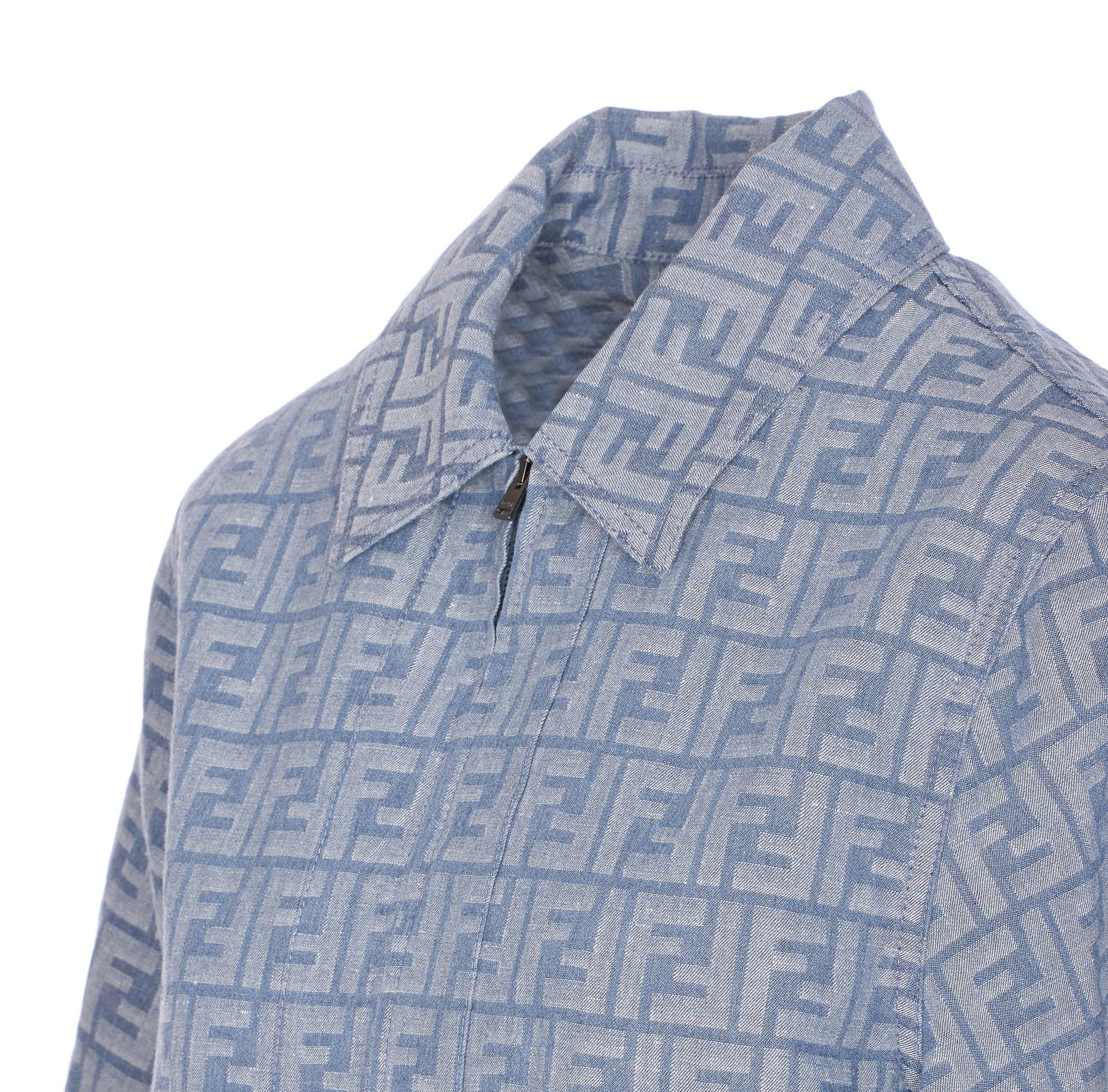 Fendi Jackets Blue Cotton