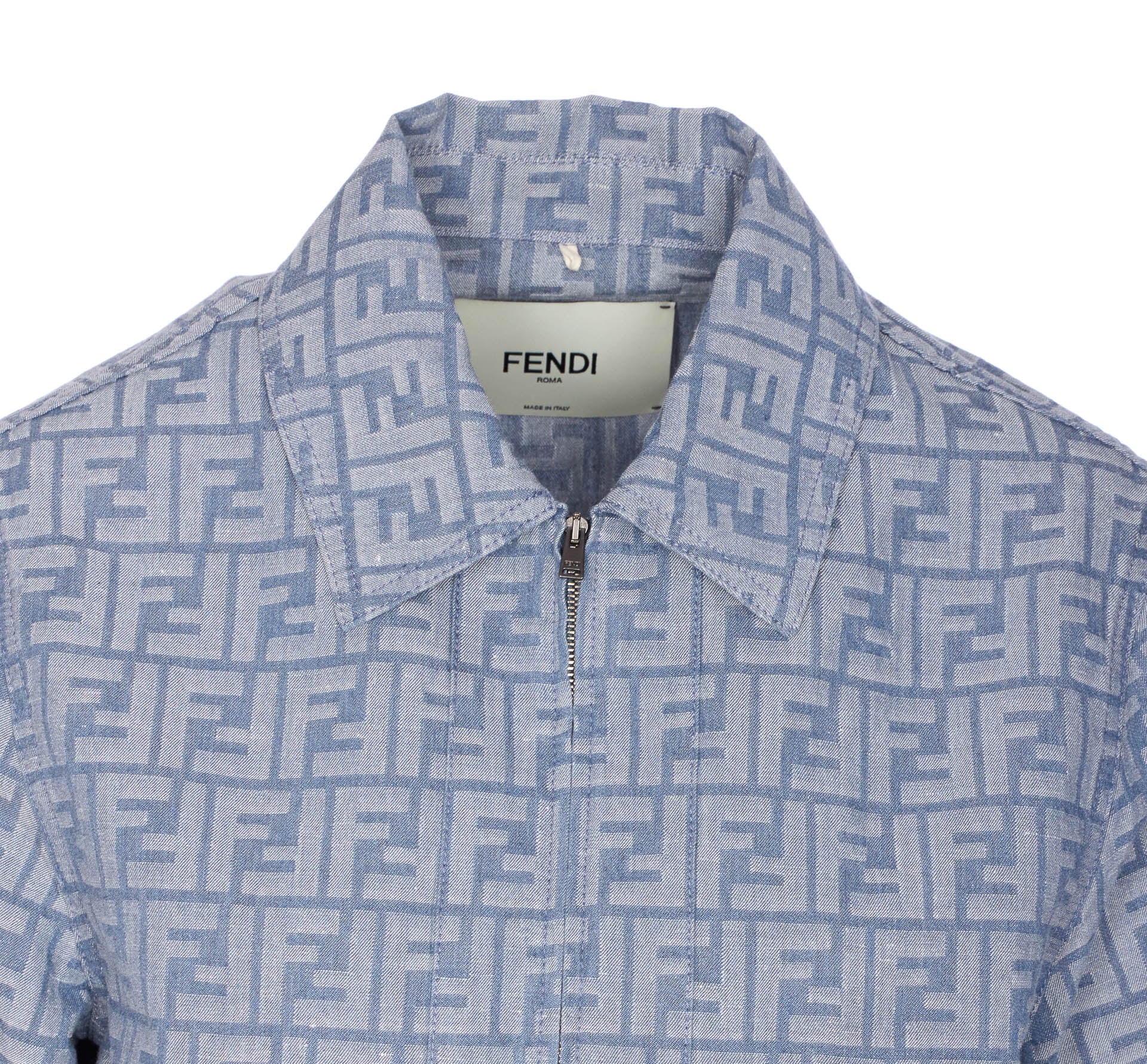 Fendi Jackets Blue Cotton