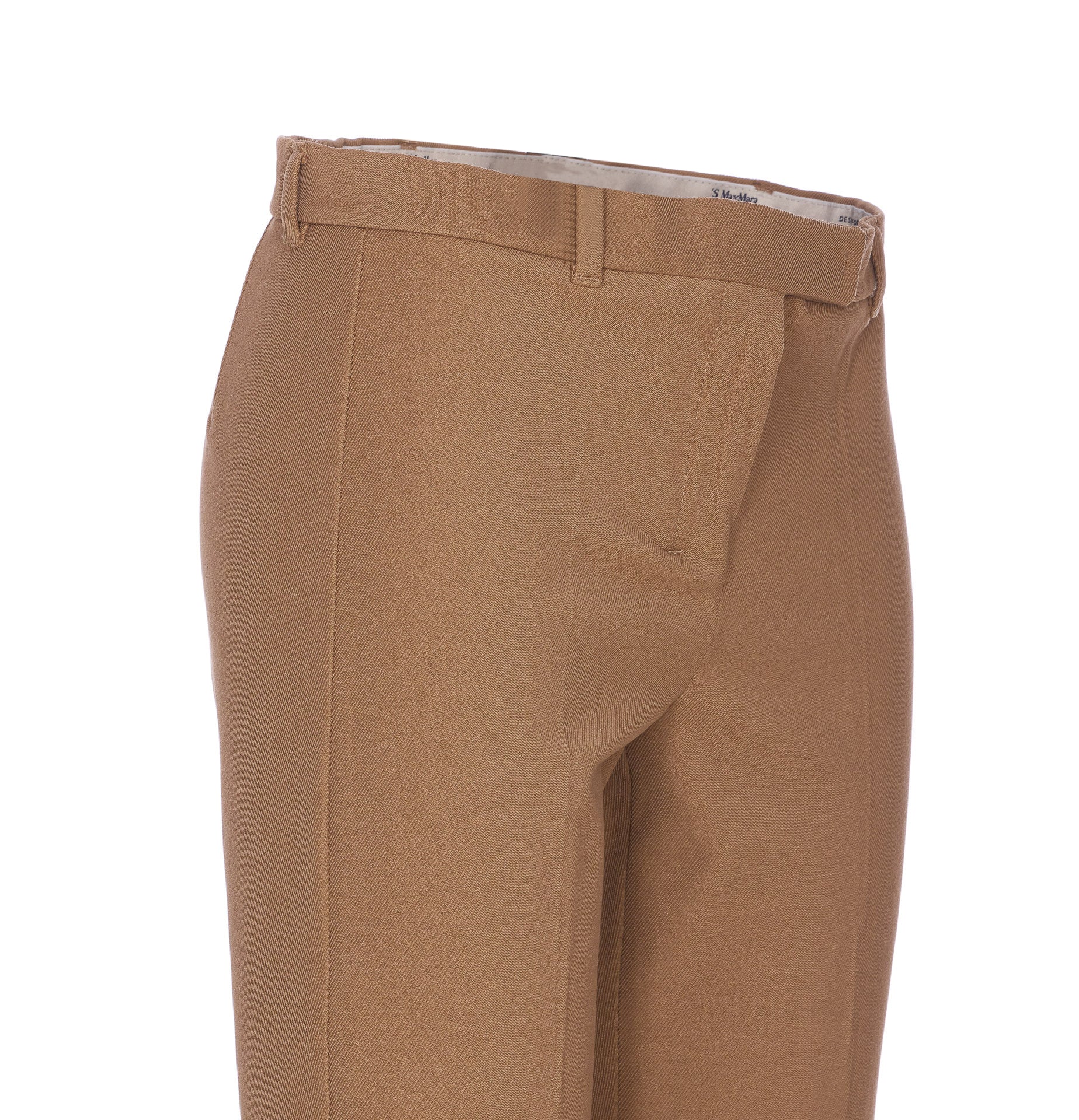 S Max Mara Trousers Beige Cotton