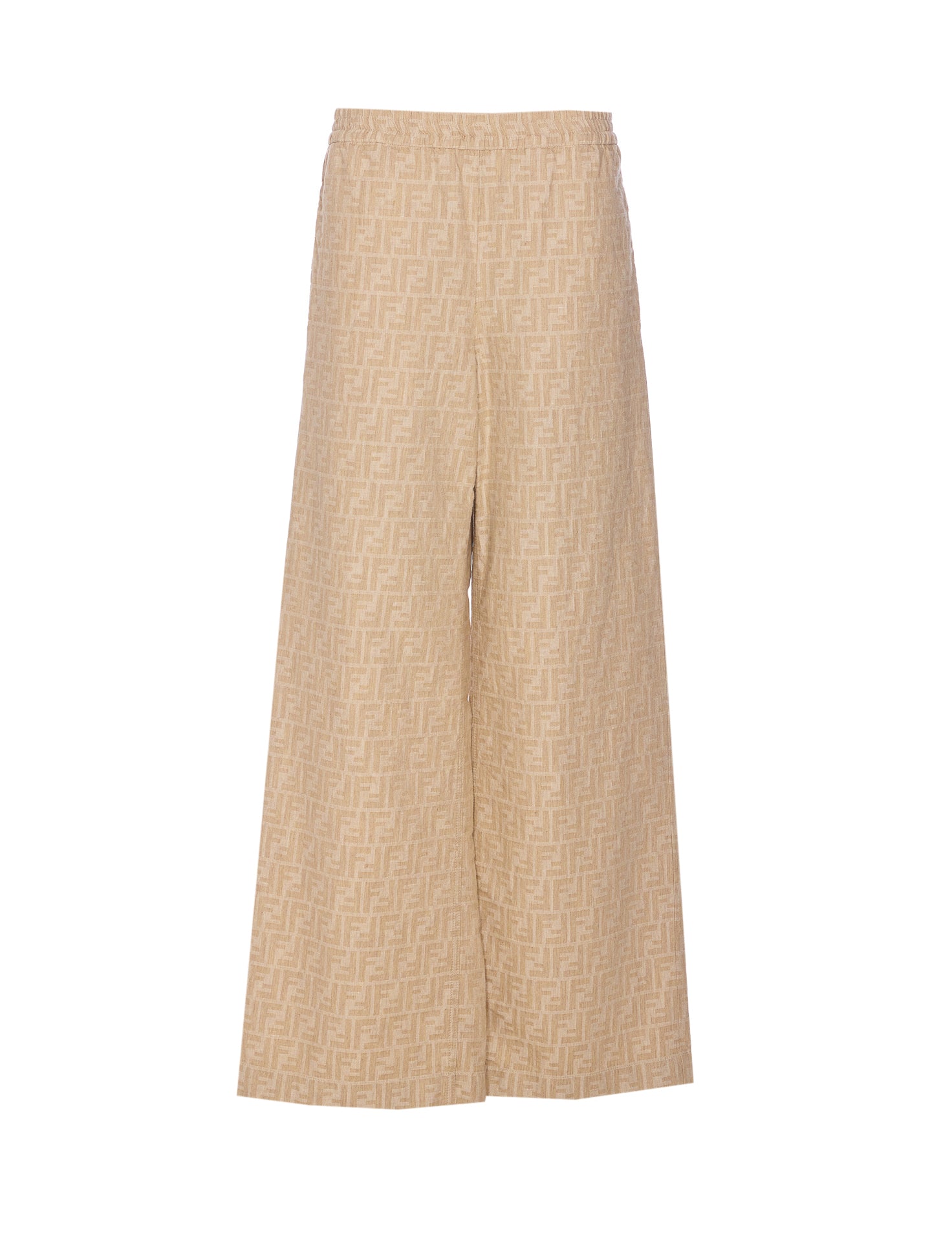 Fendi Trousers Beige Cotton