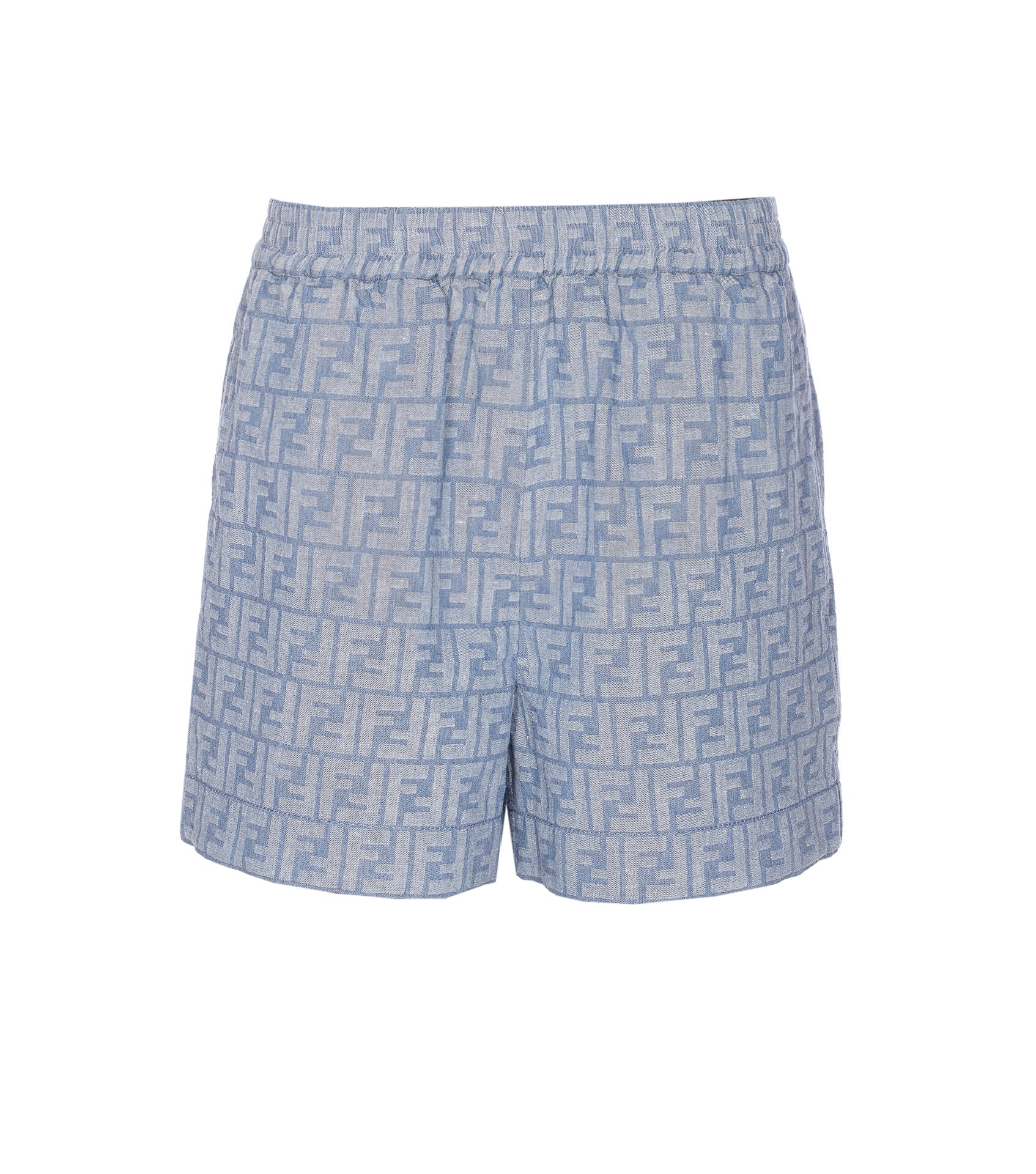 Fendi Shorts Blue Cotton