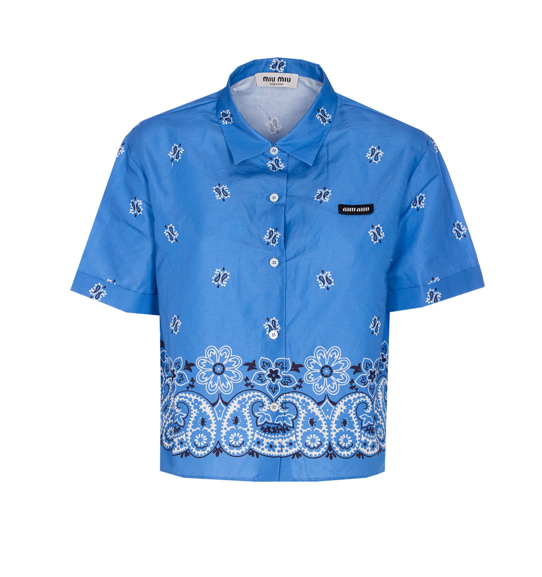 Miu Shirts Blue Cotton