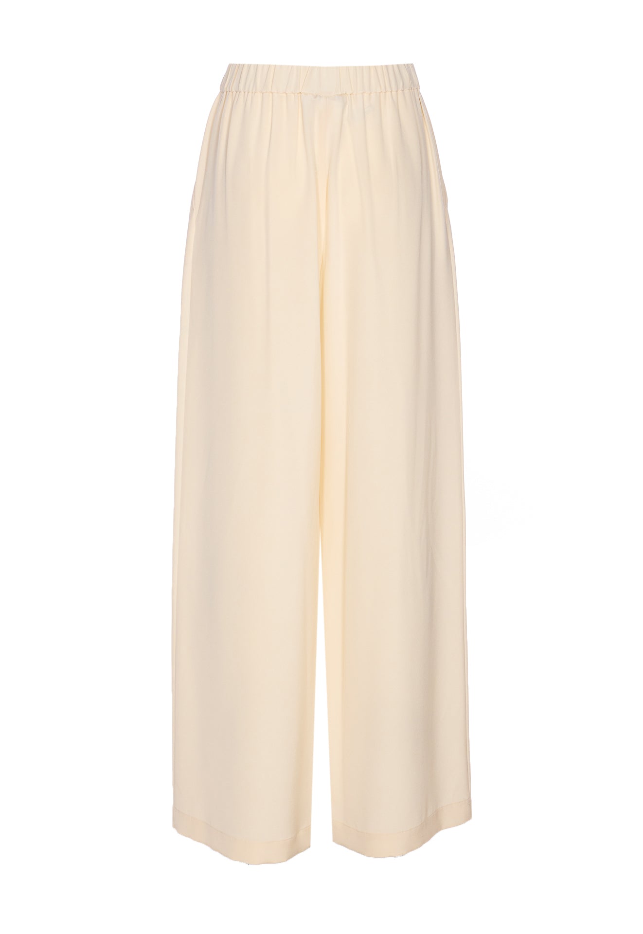 Max Mara Trousers White Silk