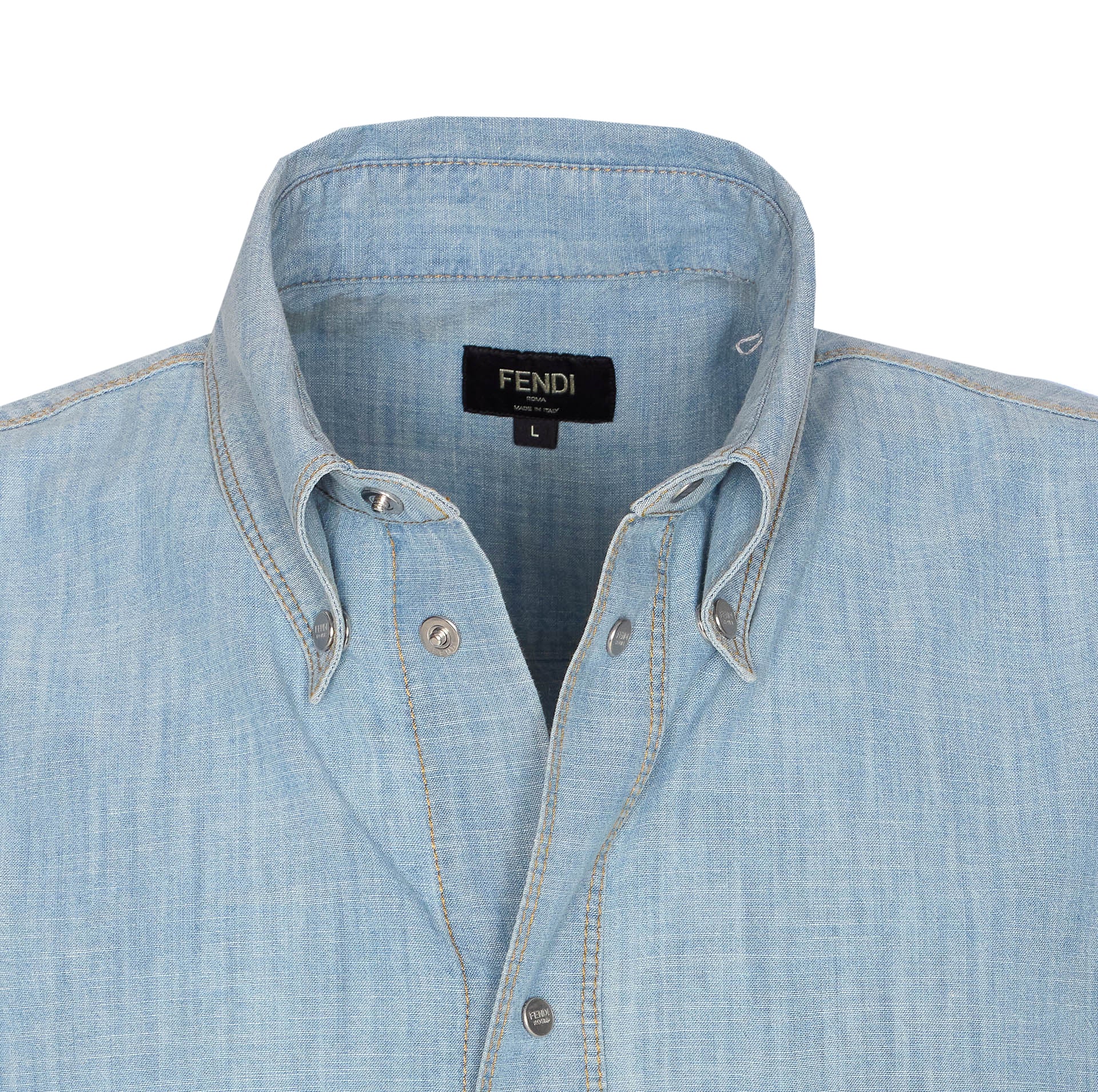 Fendi Shirts Blue Cotton