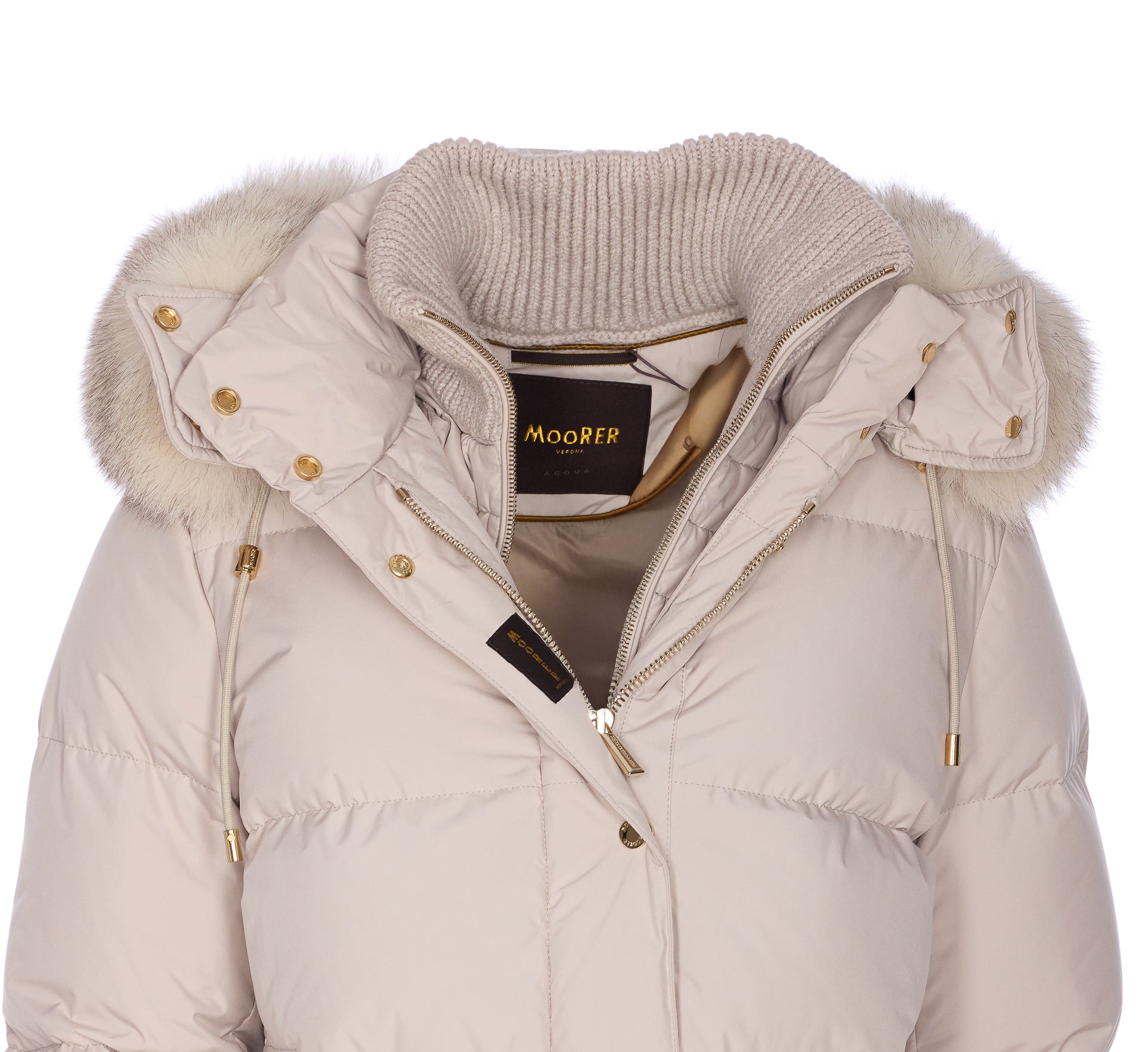 Moorer Coats White Polyester