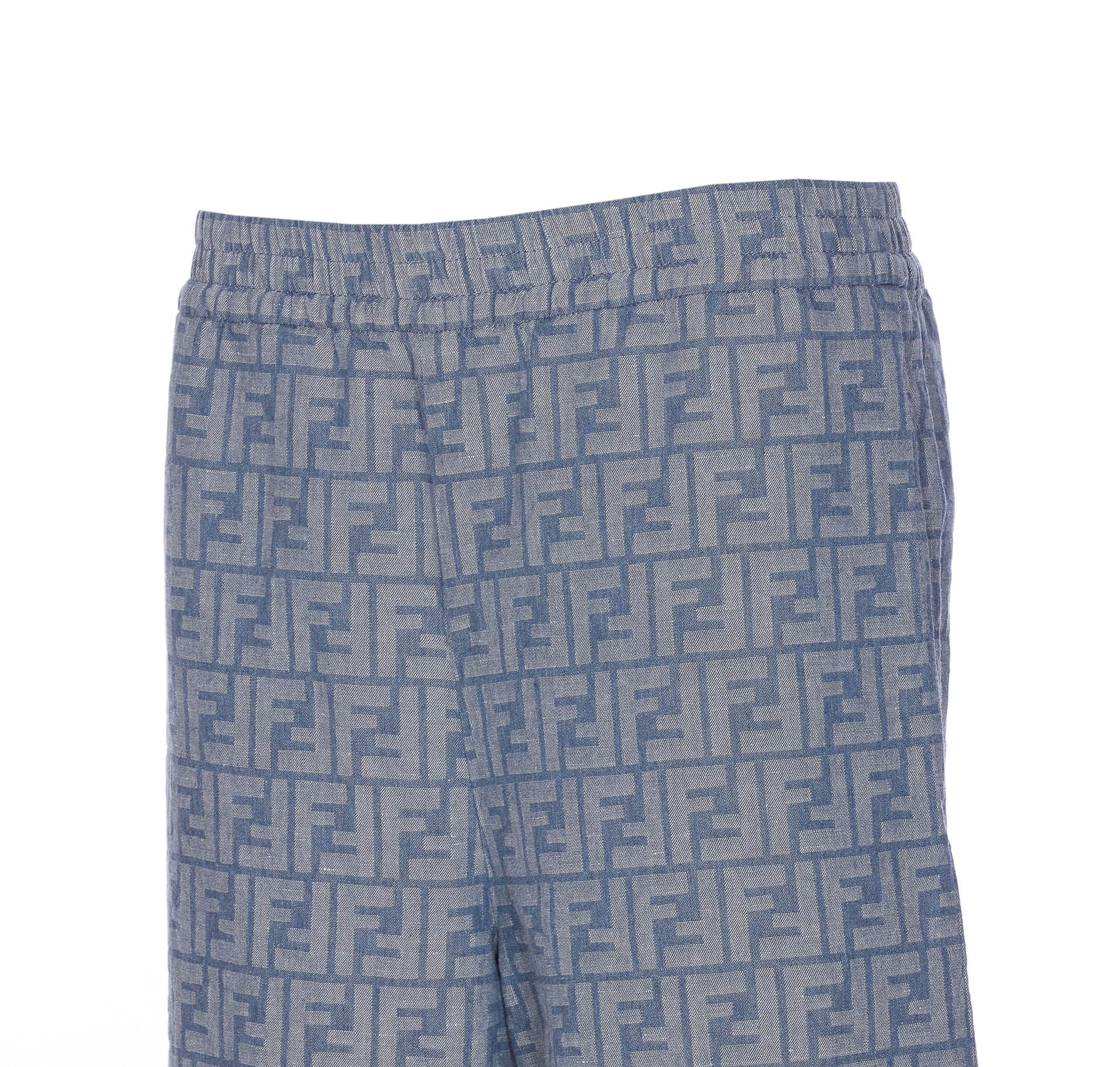 Fendi Trousers Blue Cotton