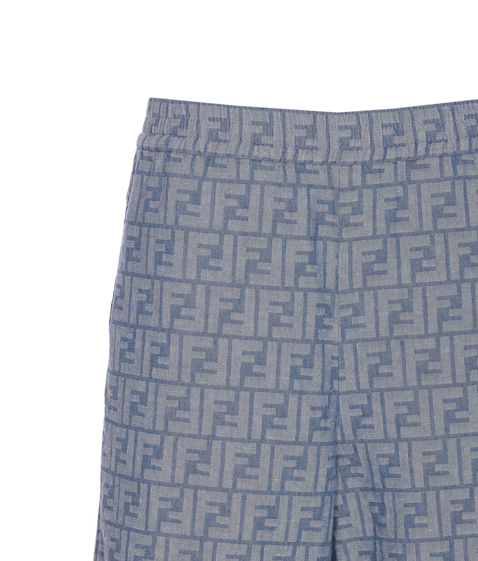 Fendi Trousers Blue Cotton