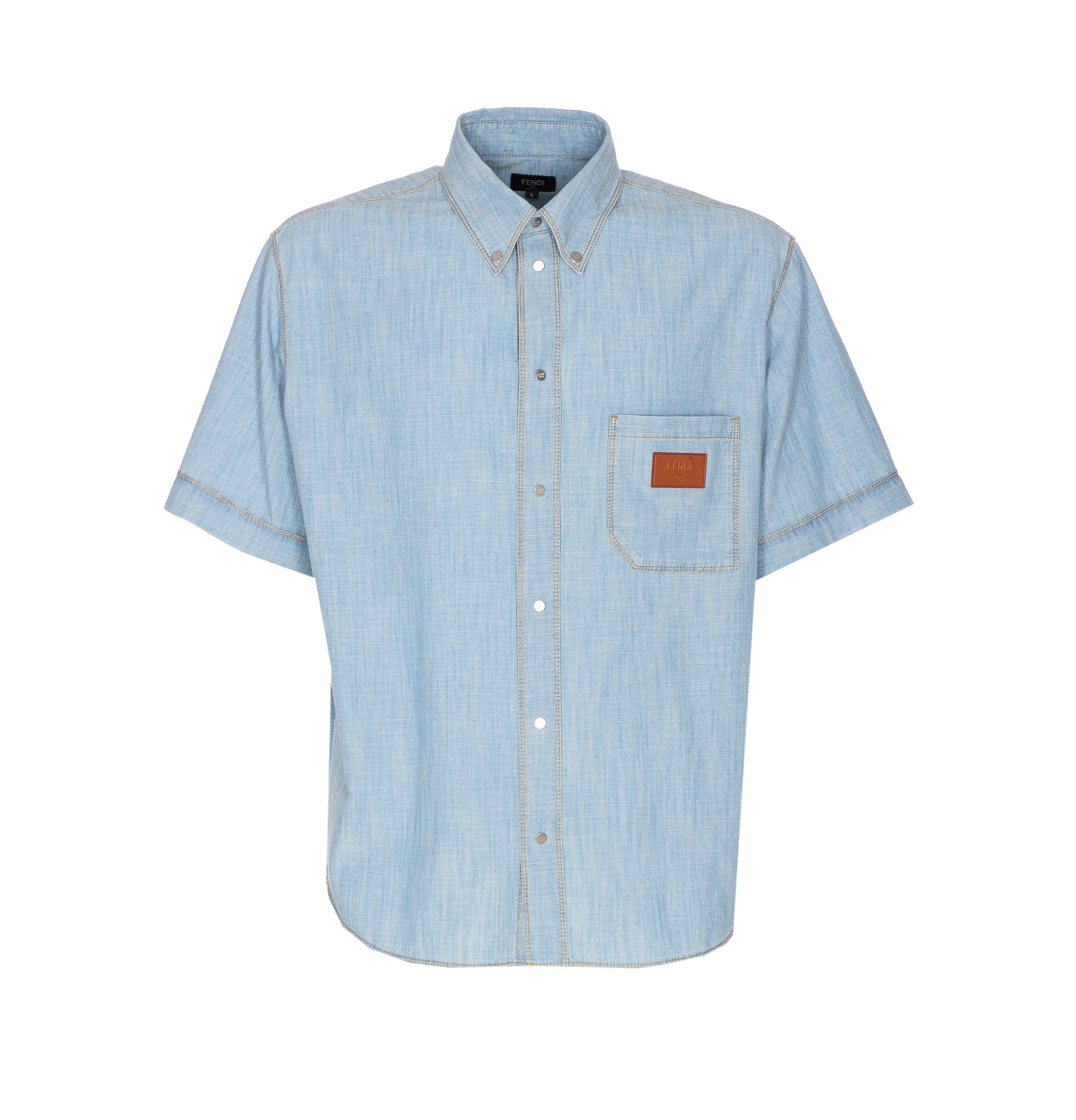 Fendi Shirts Blue Cotton