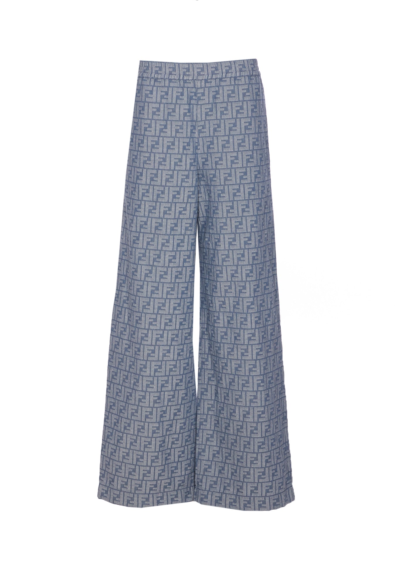 Fendi Trousers Blue Cotton