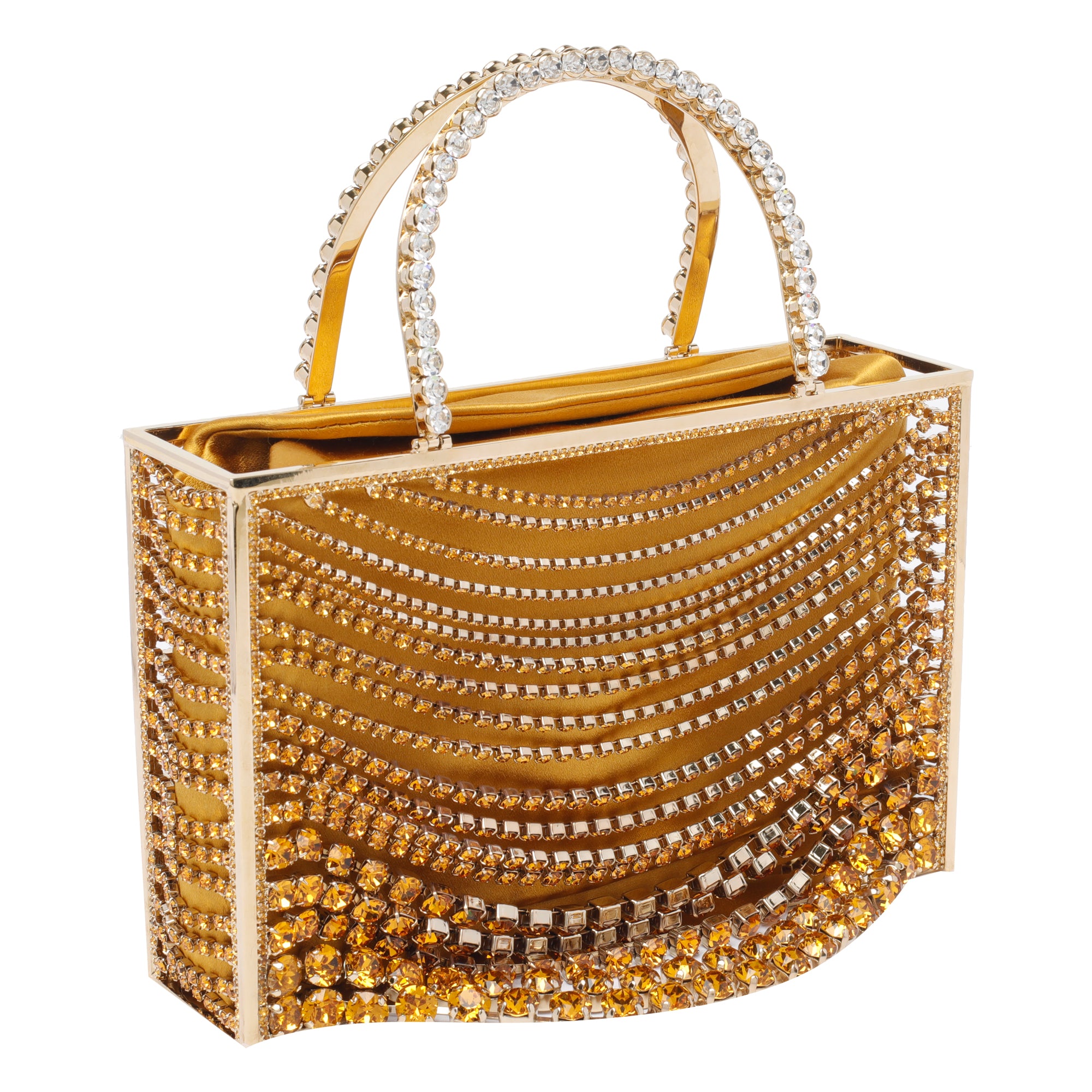 Benedetta Bruzziches Bags Yellow Silk Strass