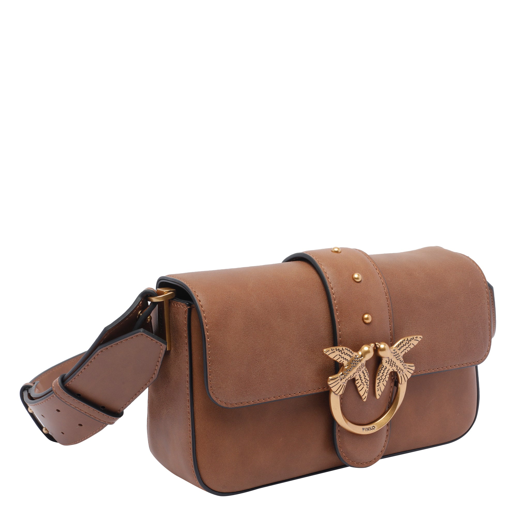 Pinko Bags Brown Calf Leather