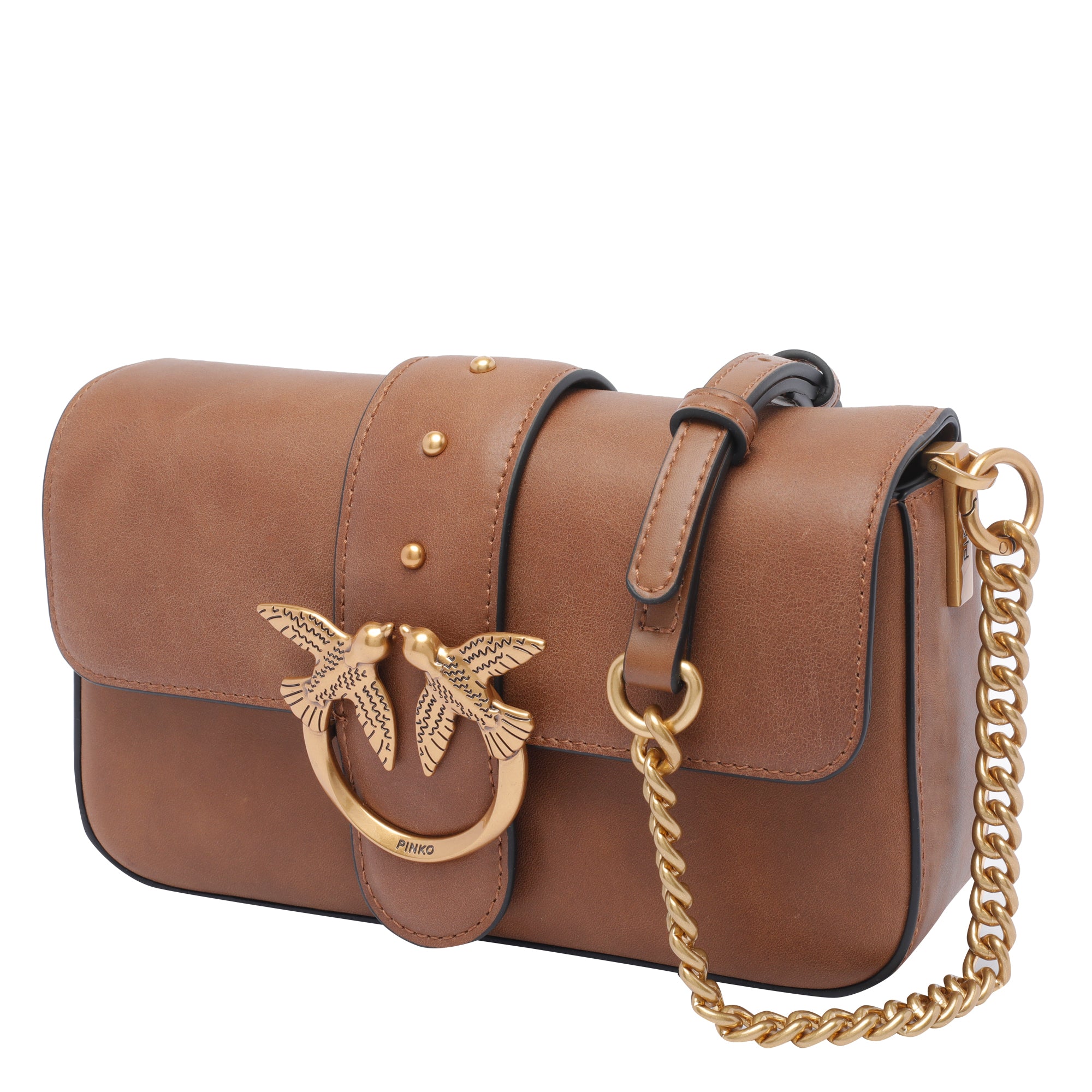 Pinko Bags Brown Calf Leather