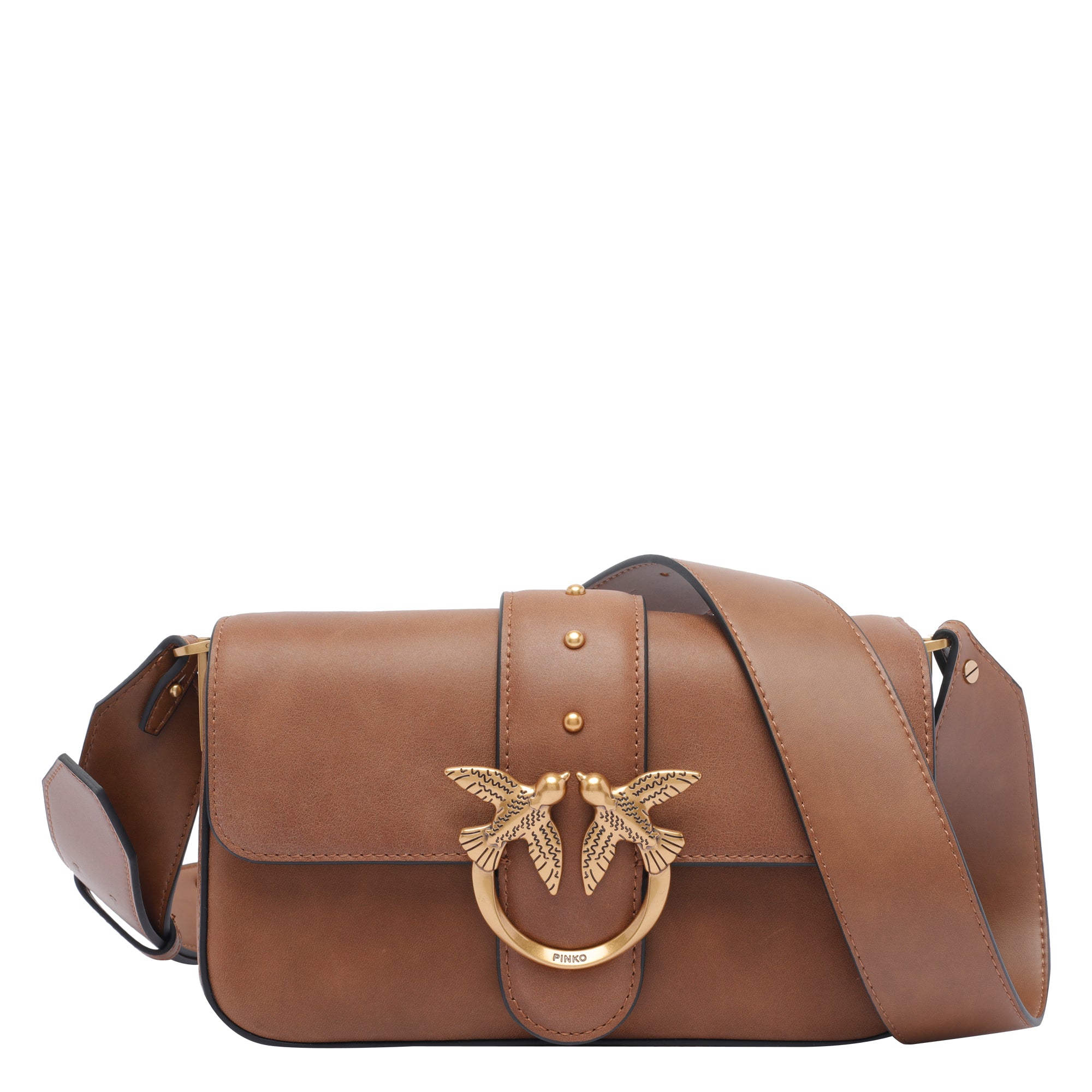 Pinko Bags Brown Calf Leather
