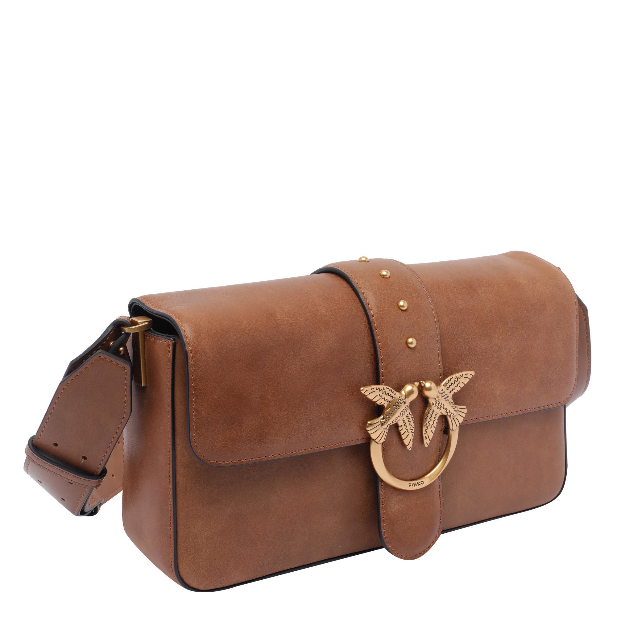 Pinko Bags Brown Calf Leather