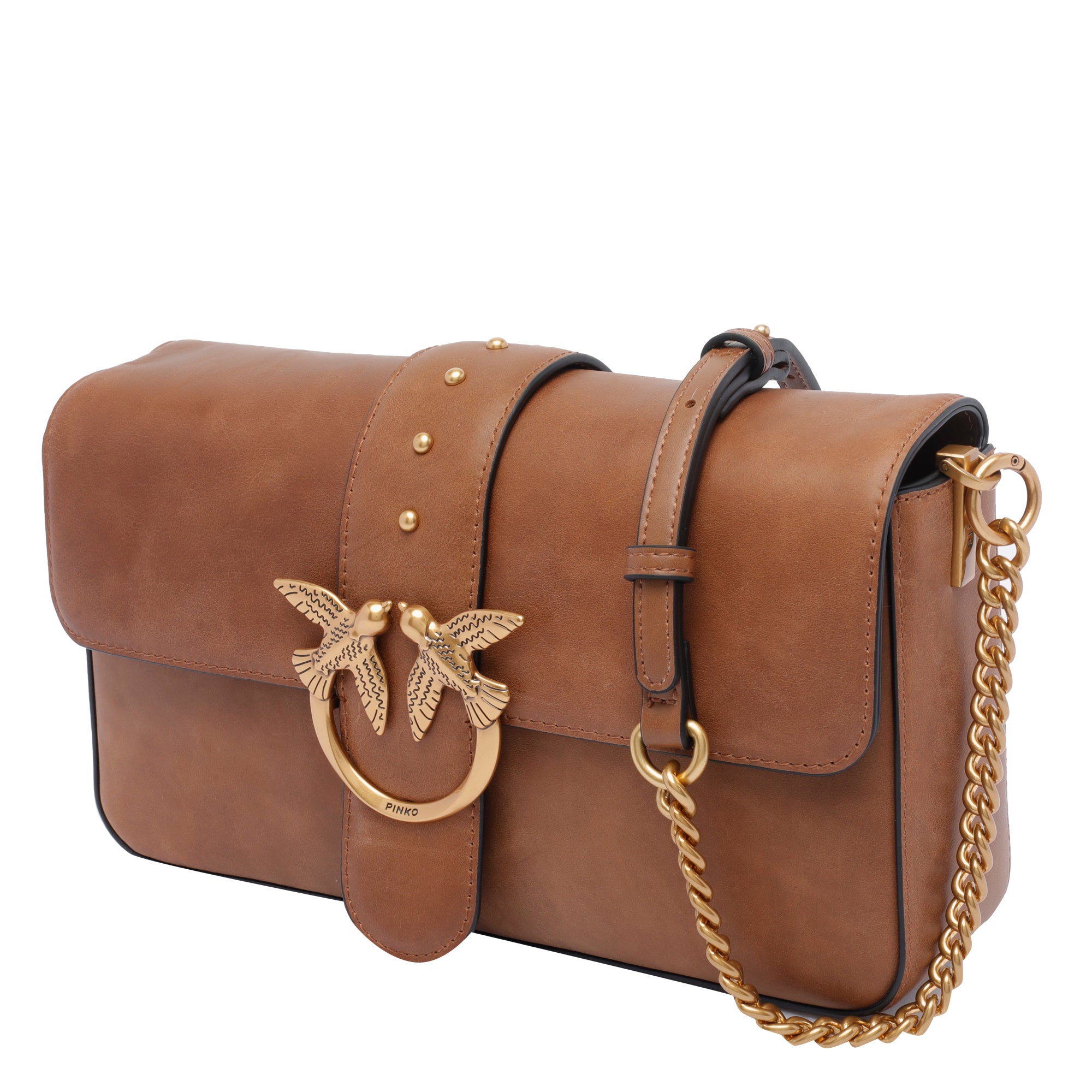 Pinko Bags Brown Calf Leather