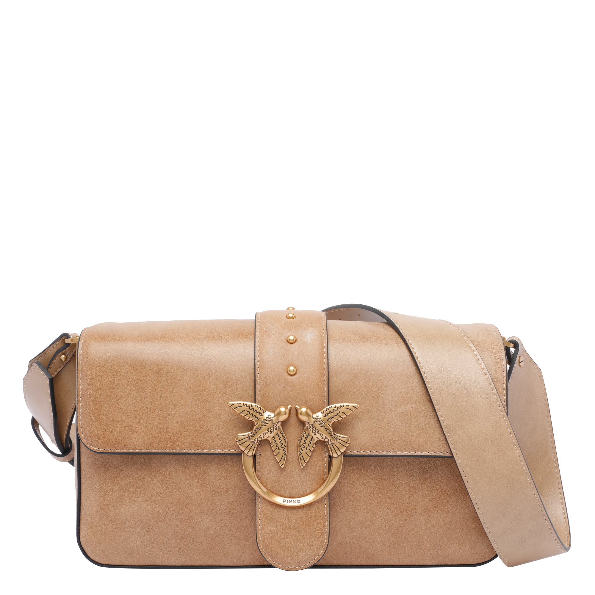 Pinko Bags Beige Calf Leather