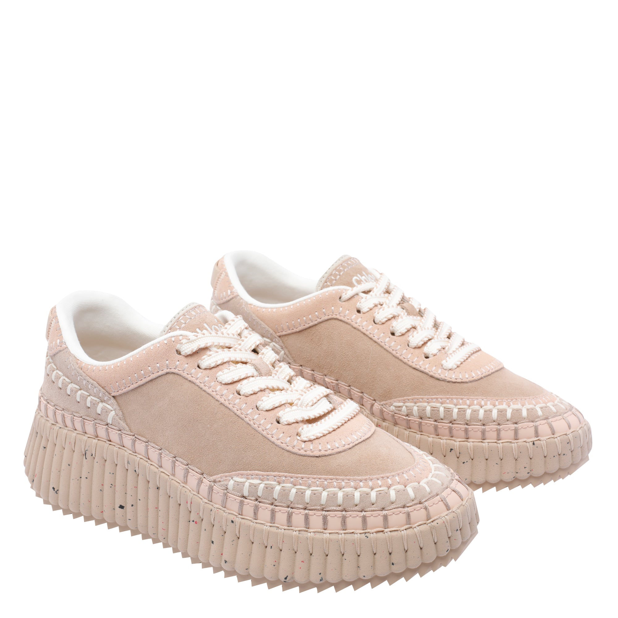 Chloè Sneakers Beige Calf Leather/rubber Sole