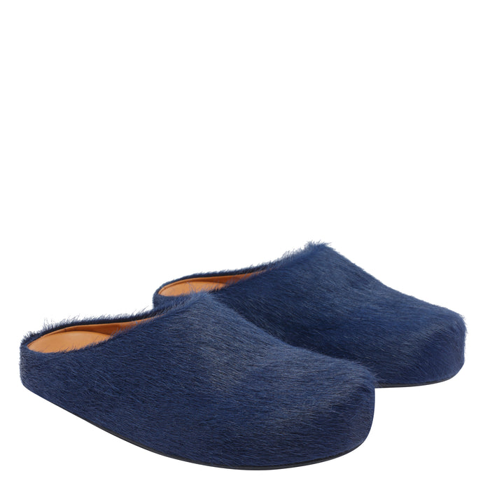Marni Sandals Blue Calf Leather/rubber Sole